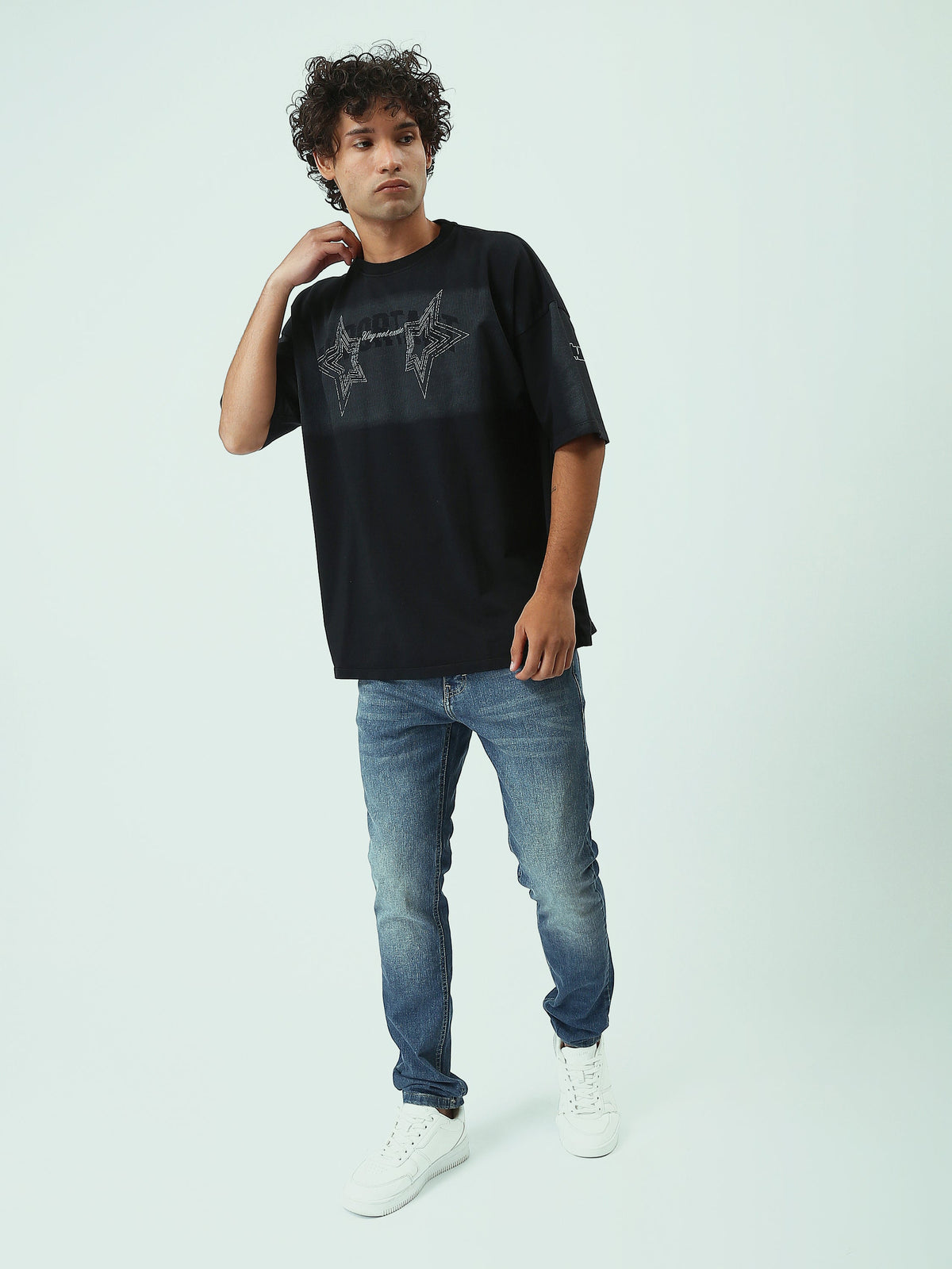 Jean Homme Coupe Ajustée à Effet Délavé - JNS22GFDN22881TS1