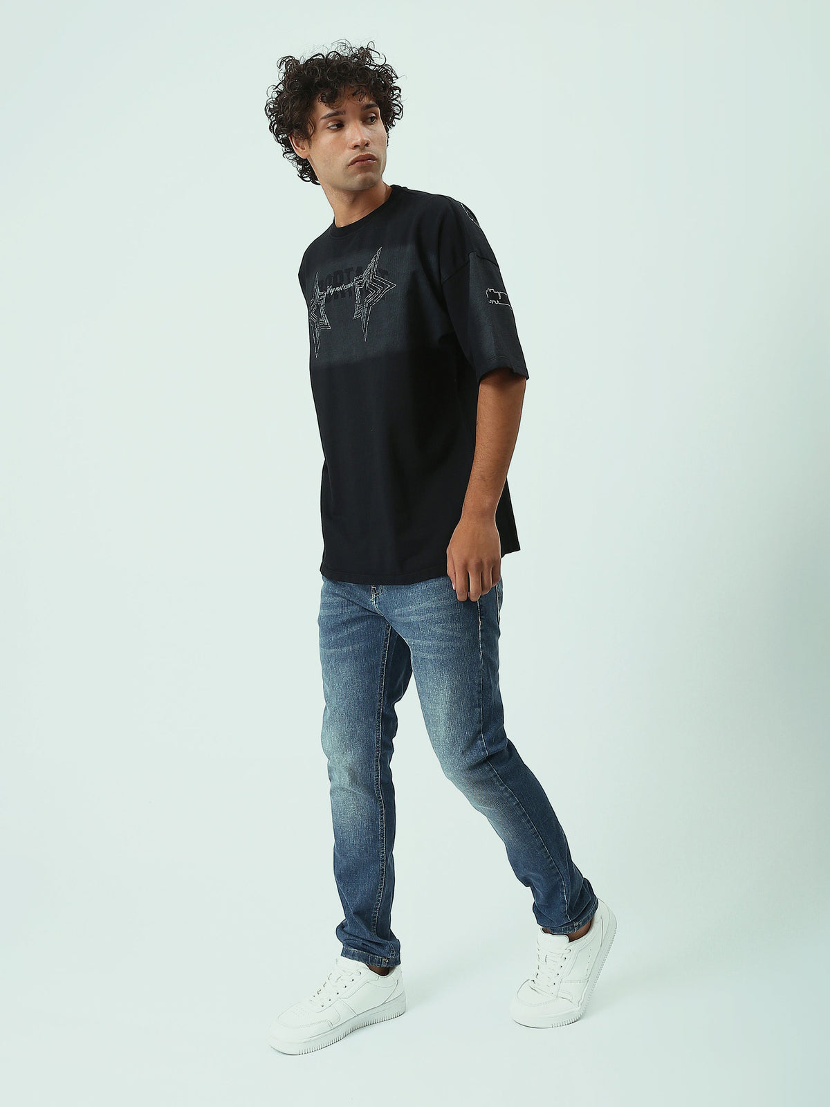 Jean Homme Coupe Ajustée à Effet Délavé - JNS22GFDN22881TS1