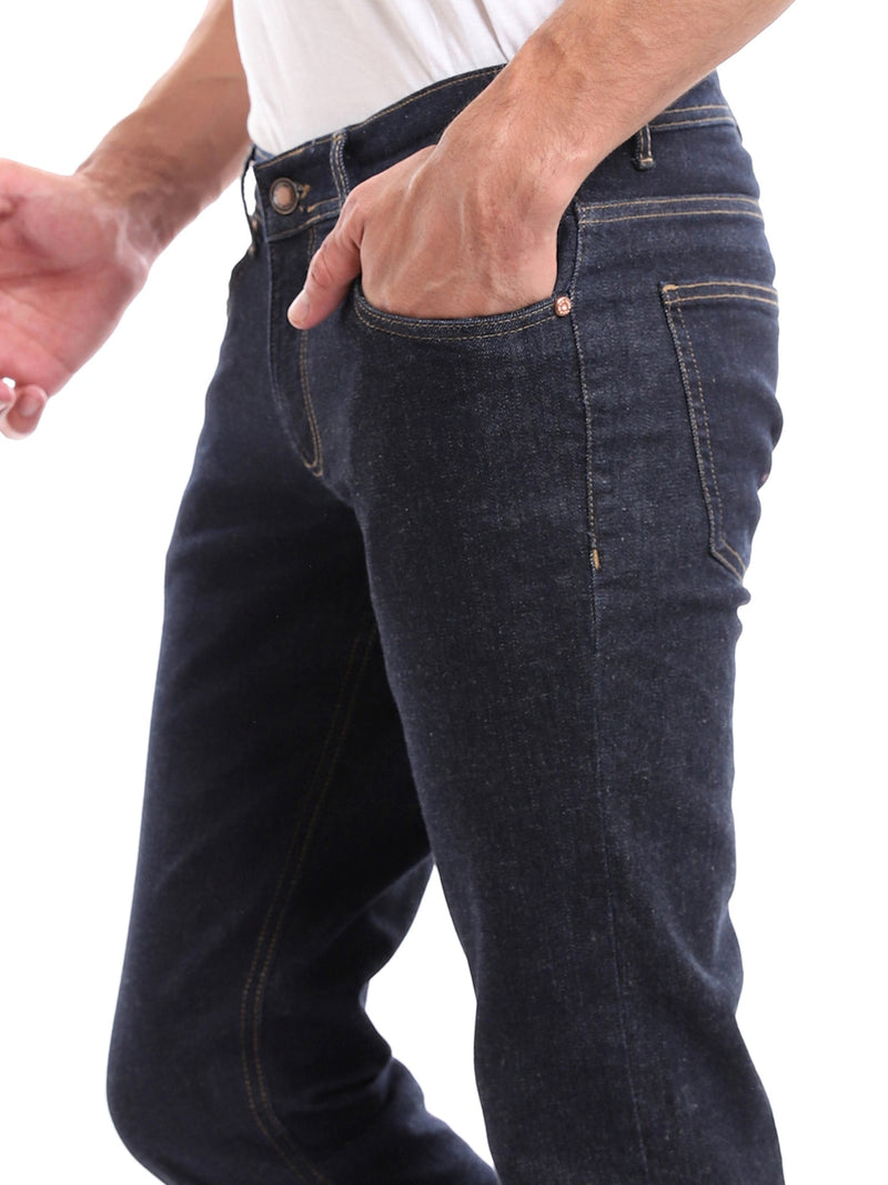 Jean Homme Coupe Ajustée à 5 Poches – Style Denim Moderne - JNS22GFDN22959TM1