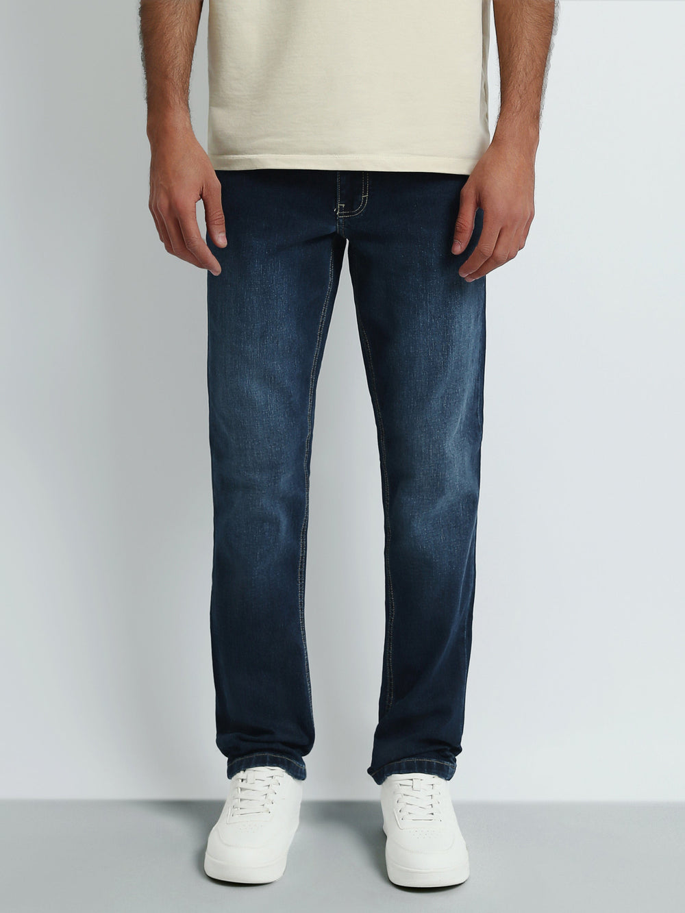 جينز رجالي بقصة Regular Fit وتصميم كاجوال - JNS22GFDN22961TM1