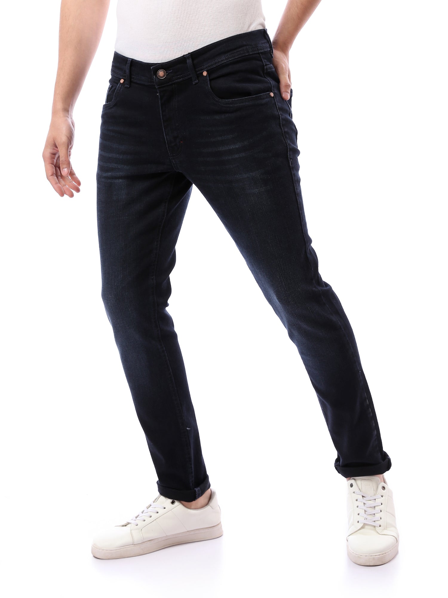 Jean Homme Slim Fit Effet Délavé – Style Casual Moderne - JNS22SFDN22709TM1