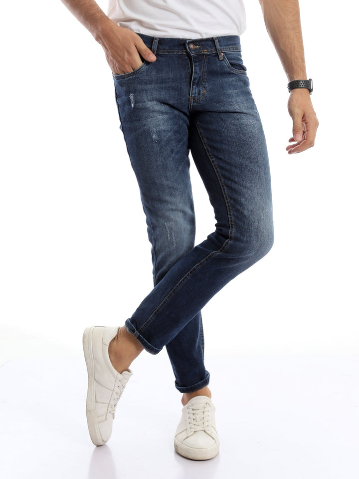 Jean Homme Slim Fit Effet Délavé – Style Casual Urbain - JNS22SFDN22726TM1