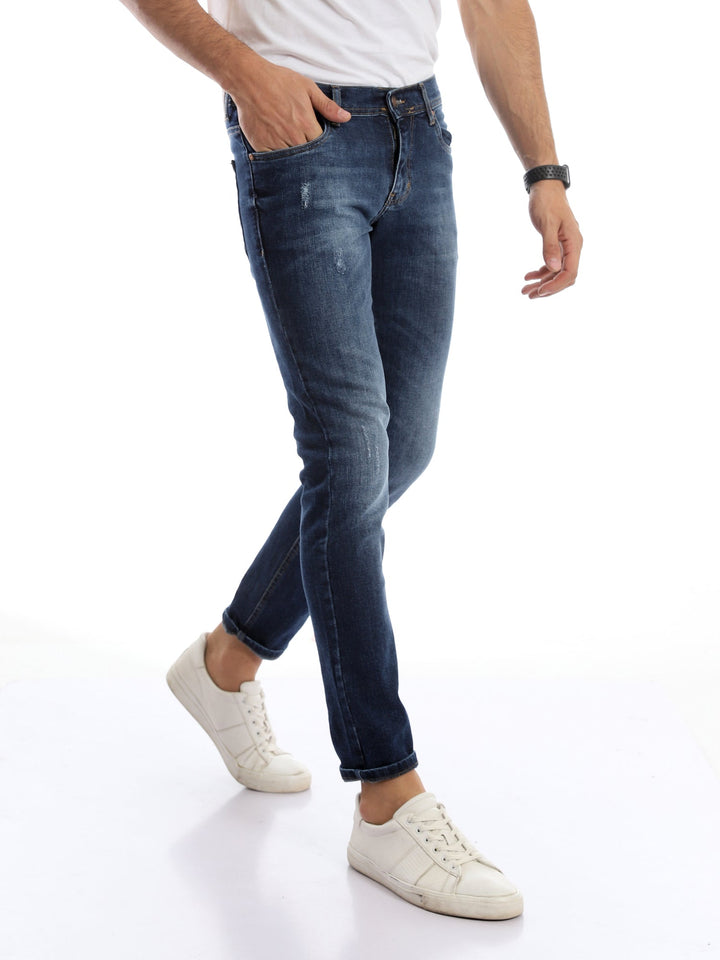 Jean Homme Slim Fit Effet Délavé – Style Casual Urbain - JNS22SFDN22726TM1