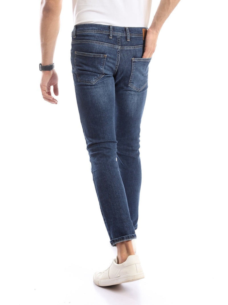 Jean Homme Slim Fit Effet Délavé – Style Casual Urbain - JNS22SFDN22726TM1