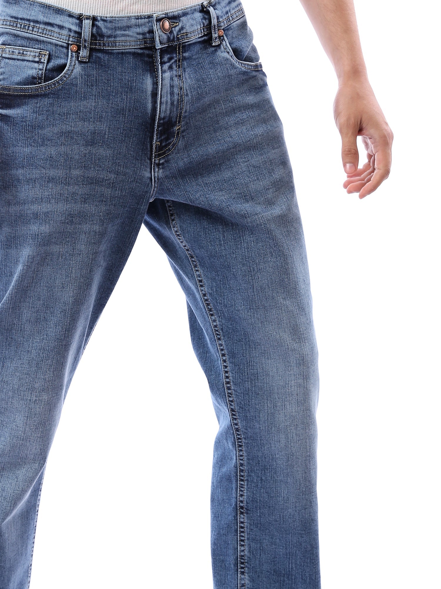 جينز رجالي بألوان فاتحة بتصميم عصري - JNS23GFDN22722TM1