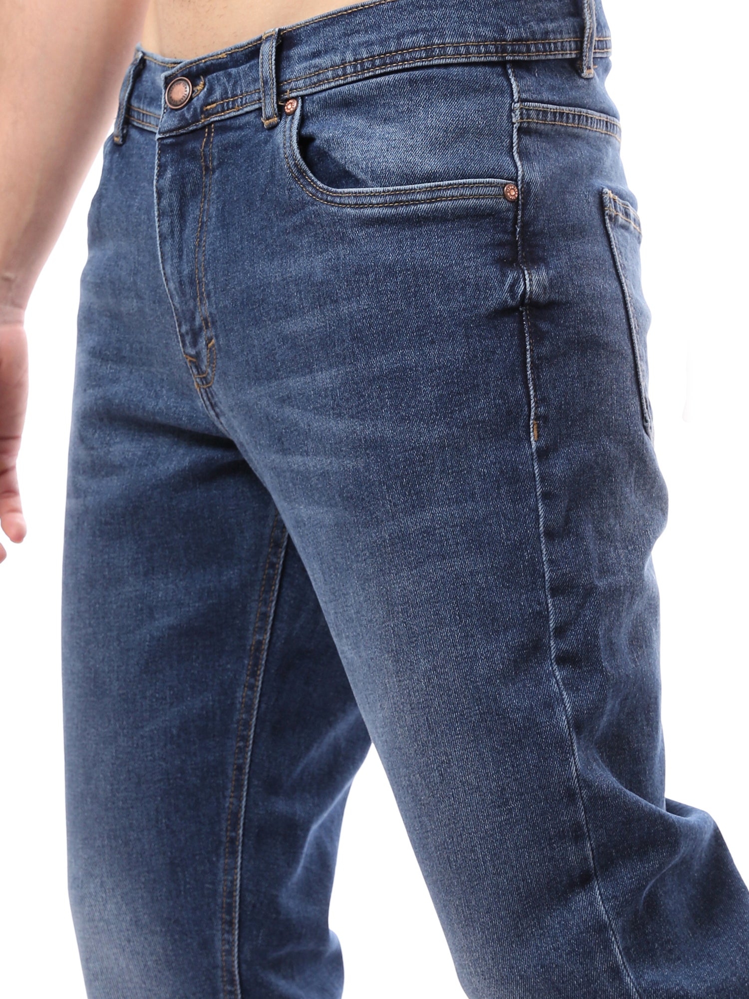 بنطلون جينز رجالي كلاسيكي بقصة مستقيمة ومريحة - JNS23GRBW22693TM1