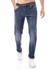 بنطلون جينز رجالي كلاسيكي بقصة مستقيمة ومريحة - JNS23GRBW22693TM1