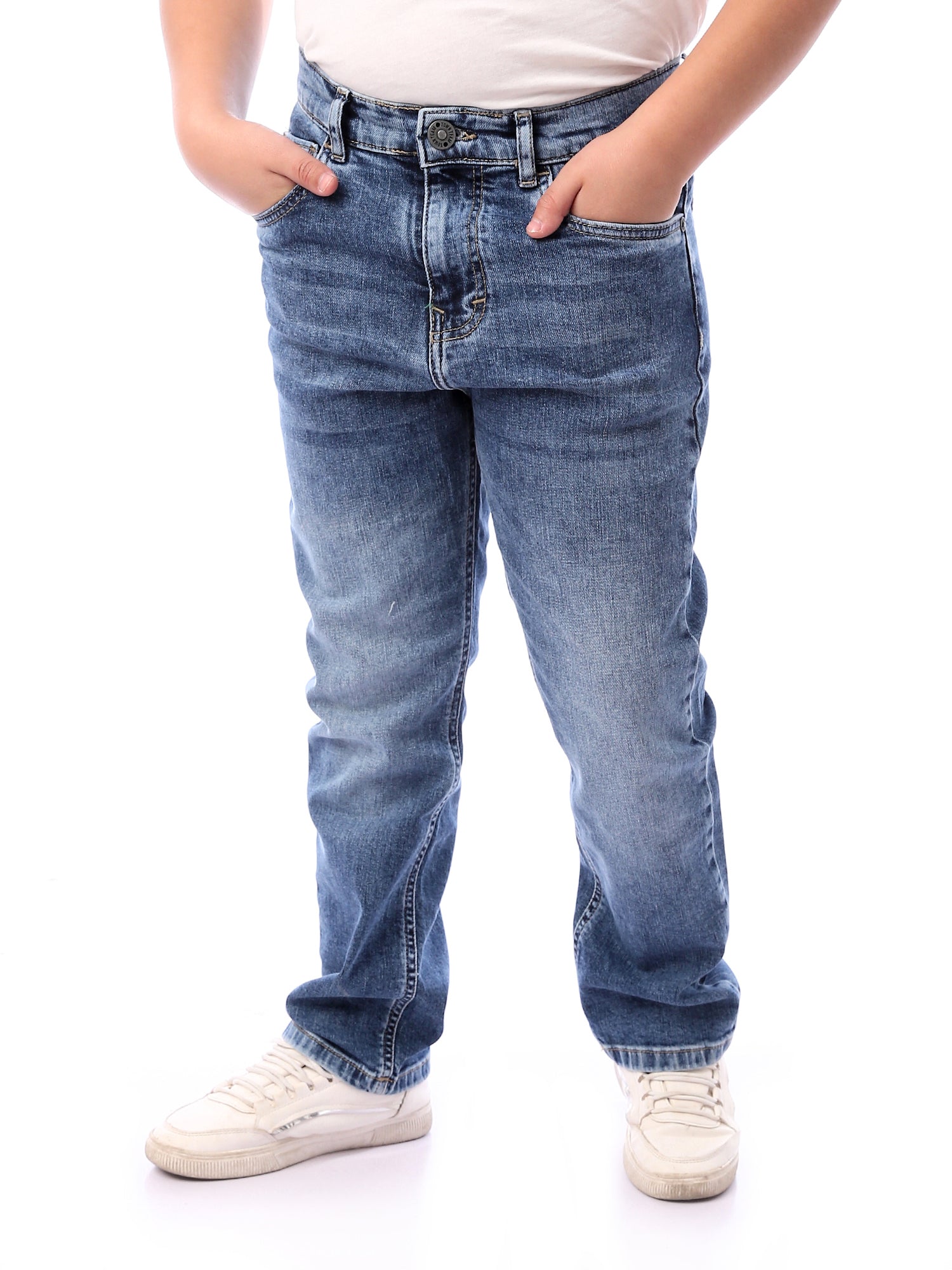 Jean garçon coupe droite en denim – JNS23GRBW31380TB1