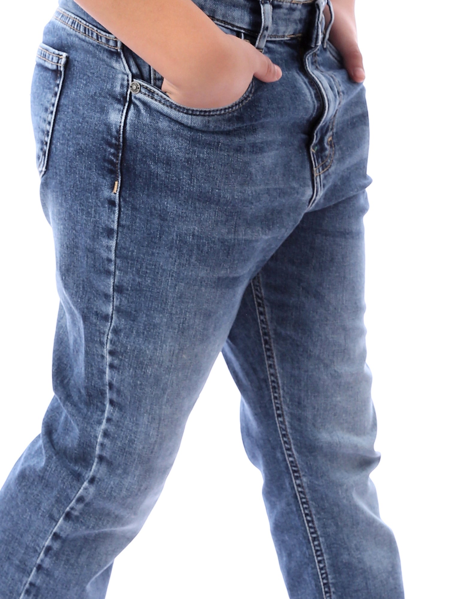 Jean garçon coupe droite en denim – JNS23GRBW31380TB1