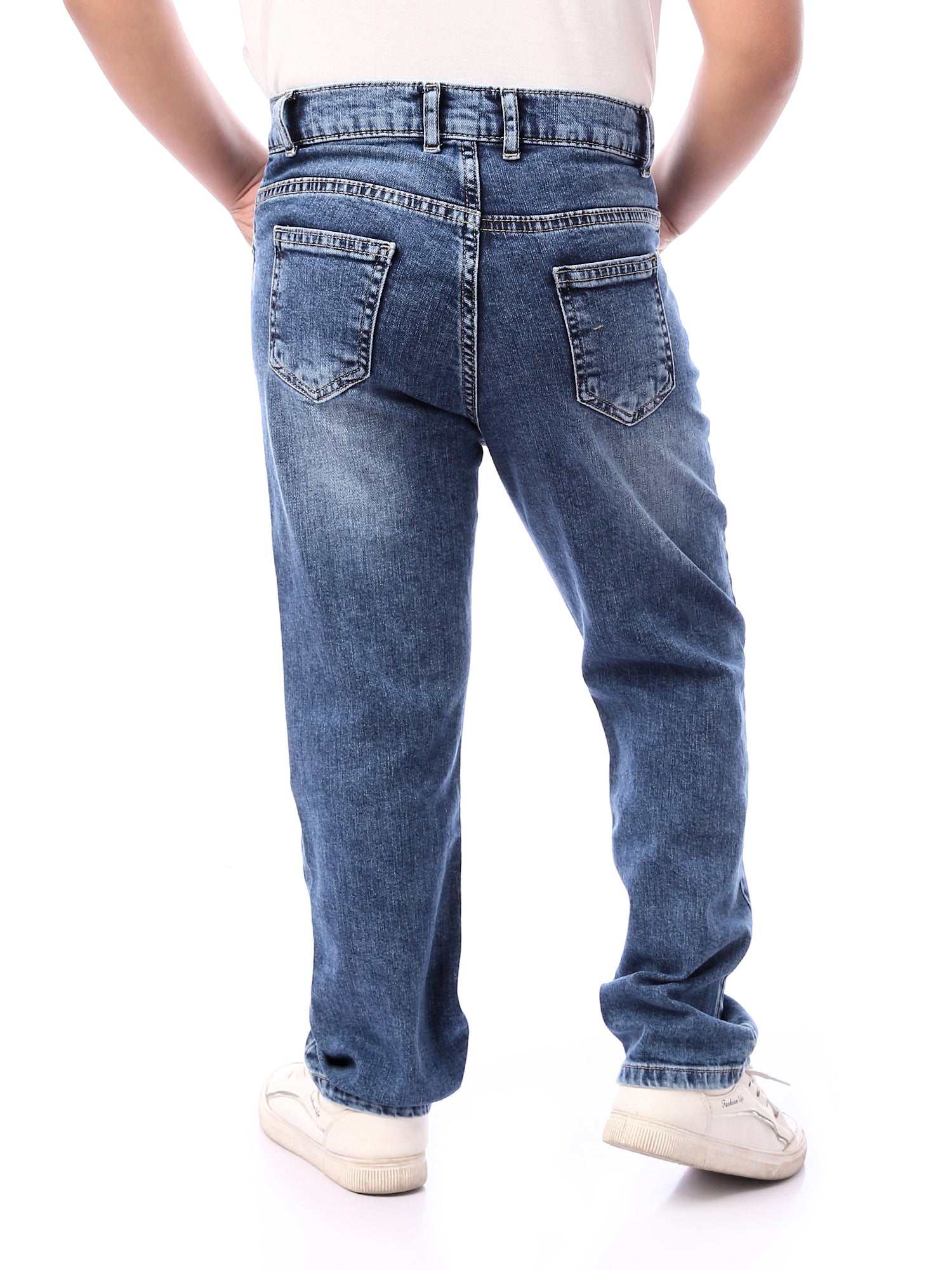 Jean garçon coupe droite en denim – JNS23GRBW31380TB1