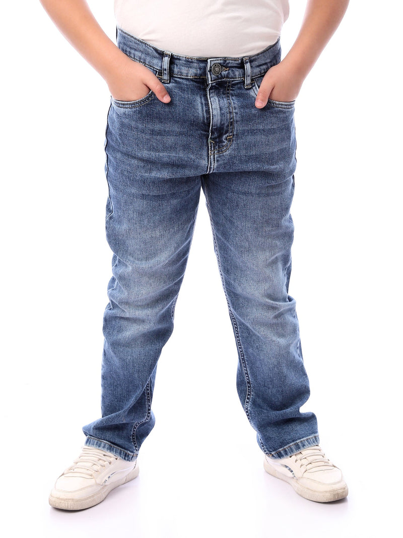 Jean garçon coupe droite en denim – JNS23GRBW31380TB1