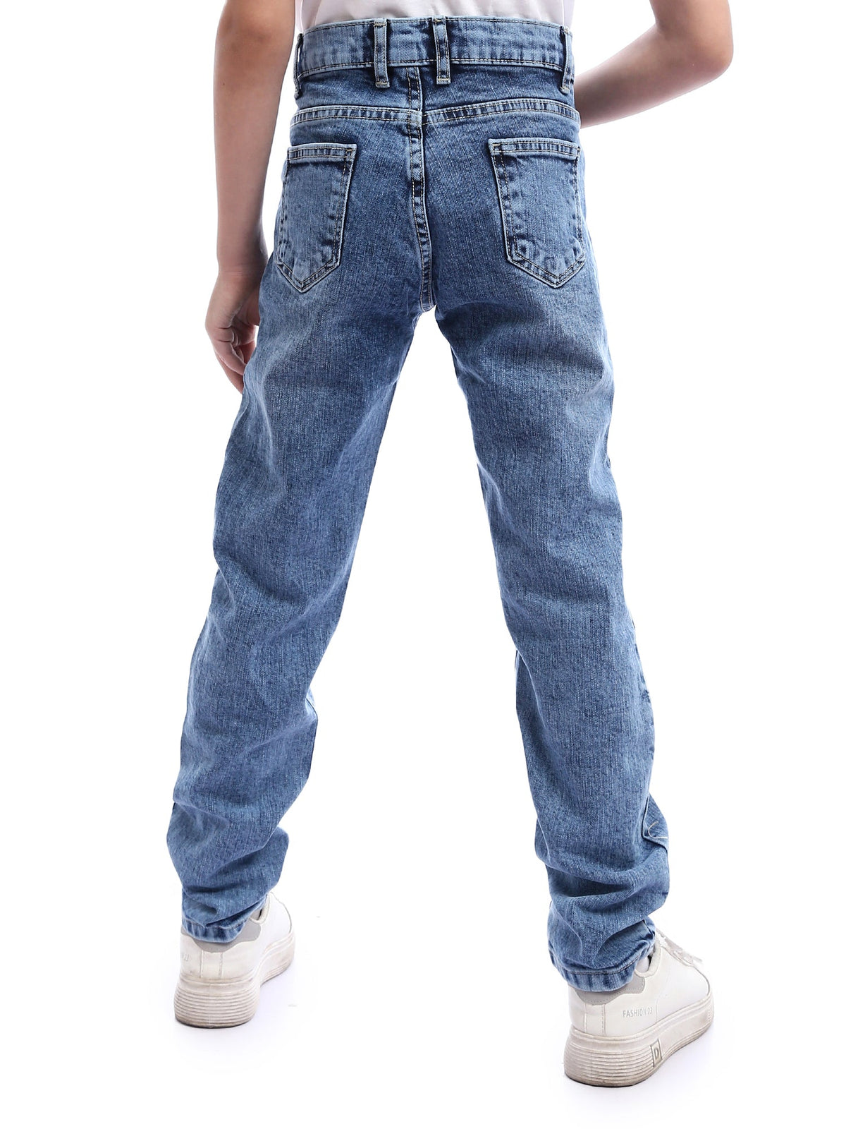Jeans Enfant Bleu Clair avec Détails Déchirés Élégants – Style Moderne - JNS23GSSW31378TB1