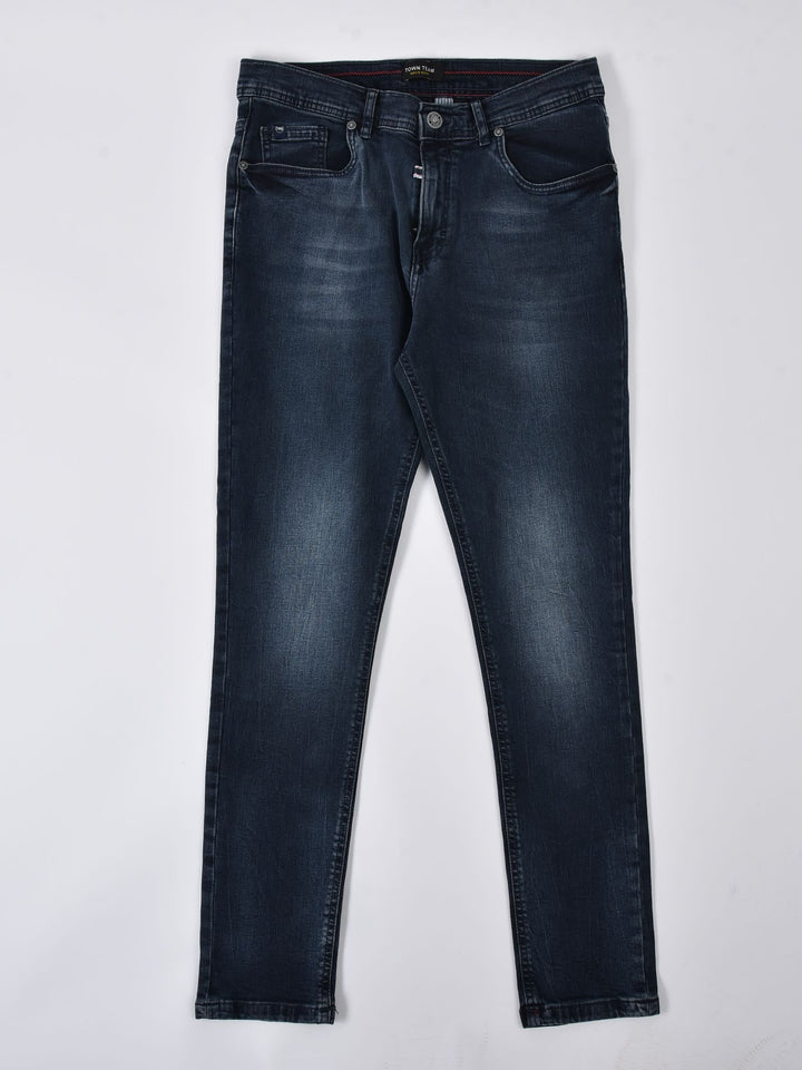 Jean Homme Coupe Droite Effet Délavé – Style Denim Moderne - JNS23SCPW22658TM1