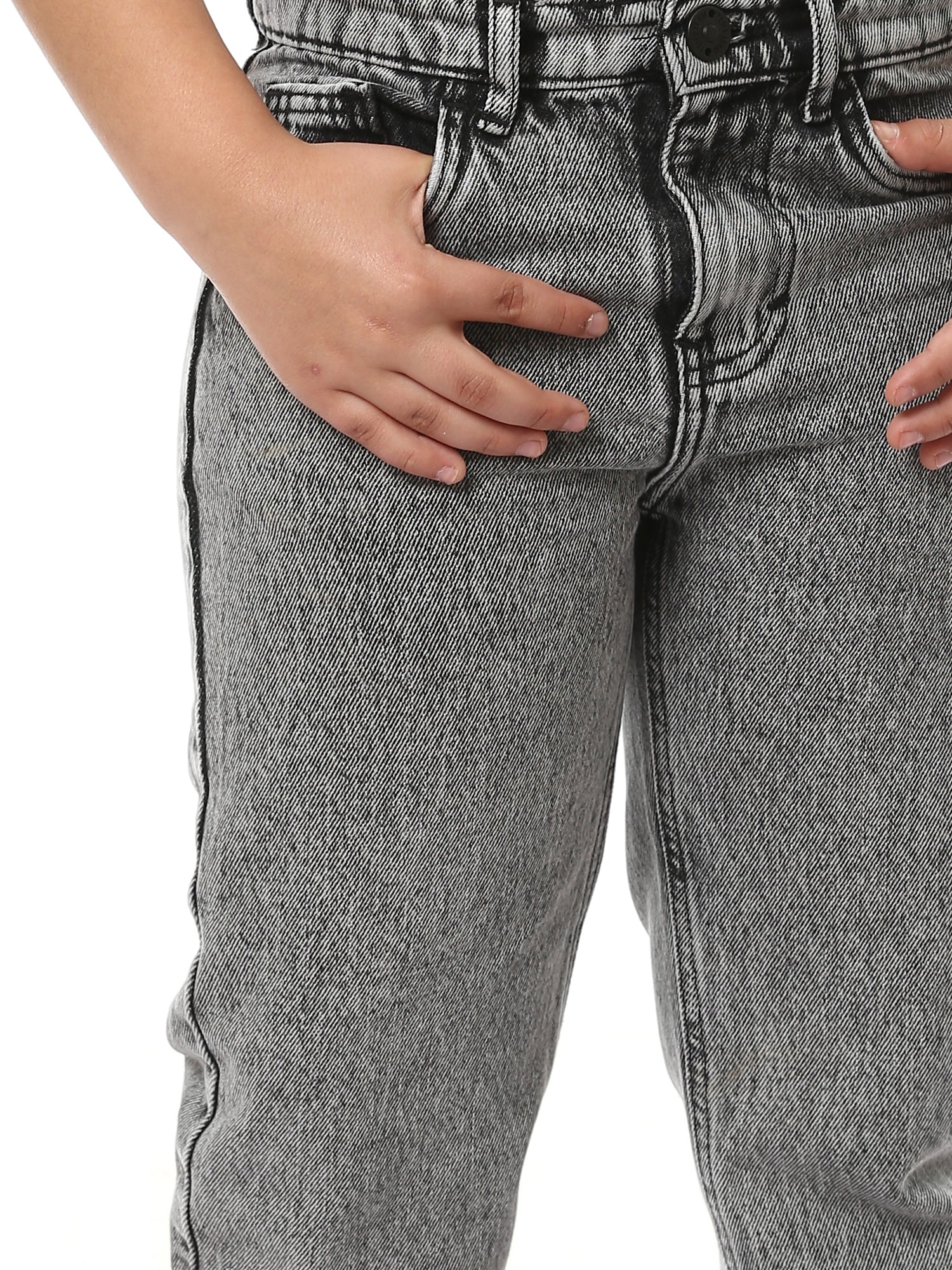 بنطلون جينز أولادي بتصميم عصري -JNS23SLBW22651TB1