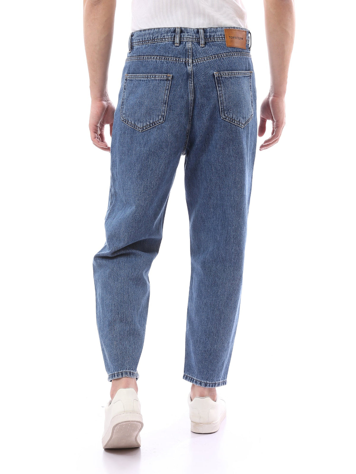 جينز Loose Fit رجالي بقصة واسعة وساق مستقيمة – ستريت وير عصري - JNS23SLBW22651TM1