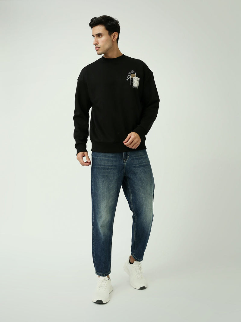 جينز Loose Fit رجالي بقصة واسعة وساق مستقيمة – ستريت وير عصري - JNS23SLBW22651TM1
