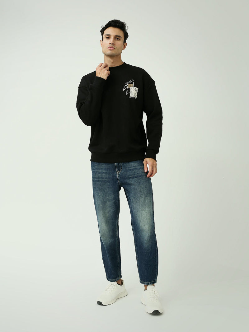 جينز Loose Fit رجالي بقصة واسعة وساق مستقيمة – ستريت وير عصري - JNS23SLBW22651TM1