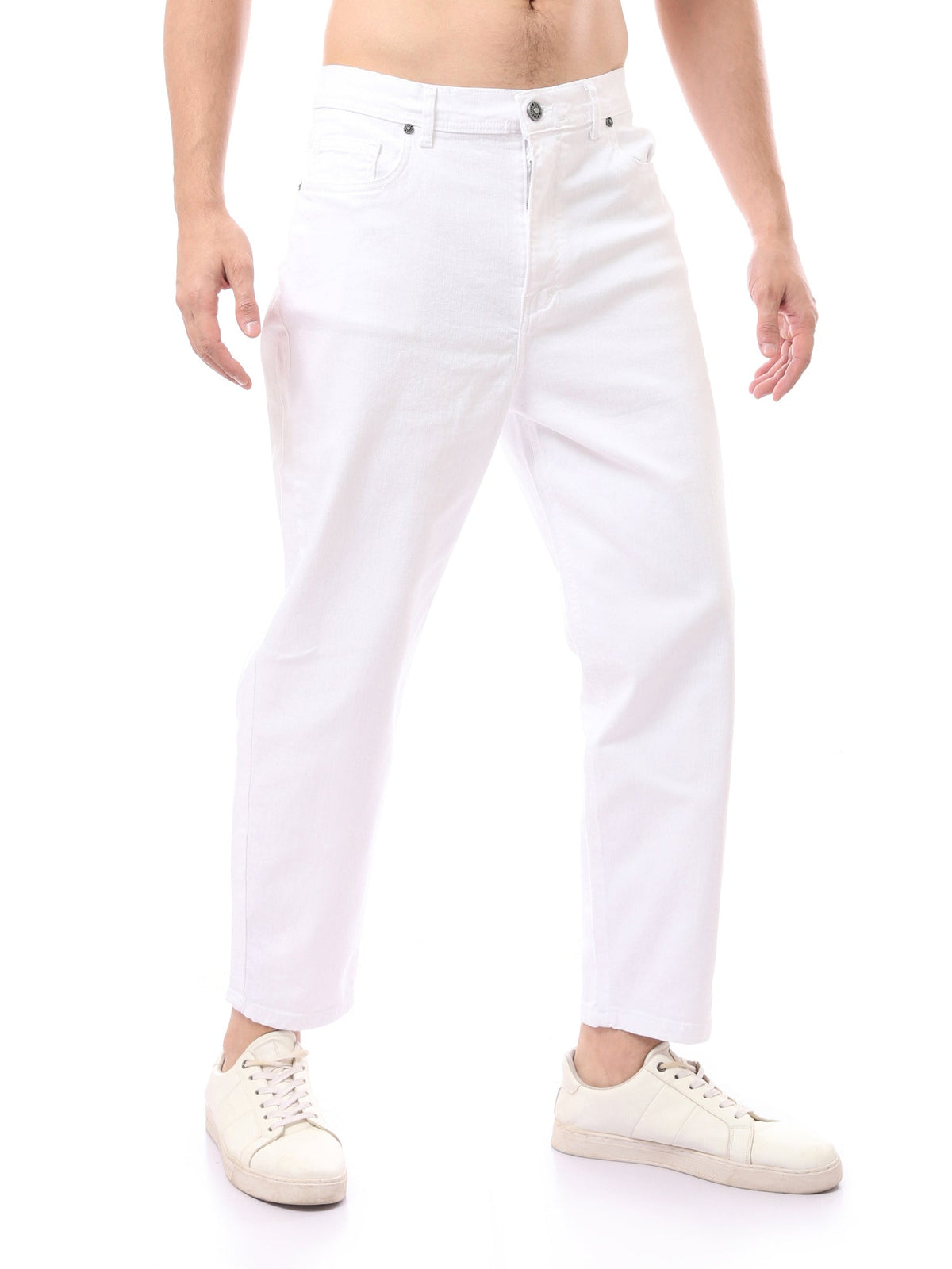 جينز Loose Fit رجالي بقصة واسعة وساق مستقيمة – ستريت وير عصري - JNS23SLBW22651TM1