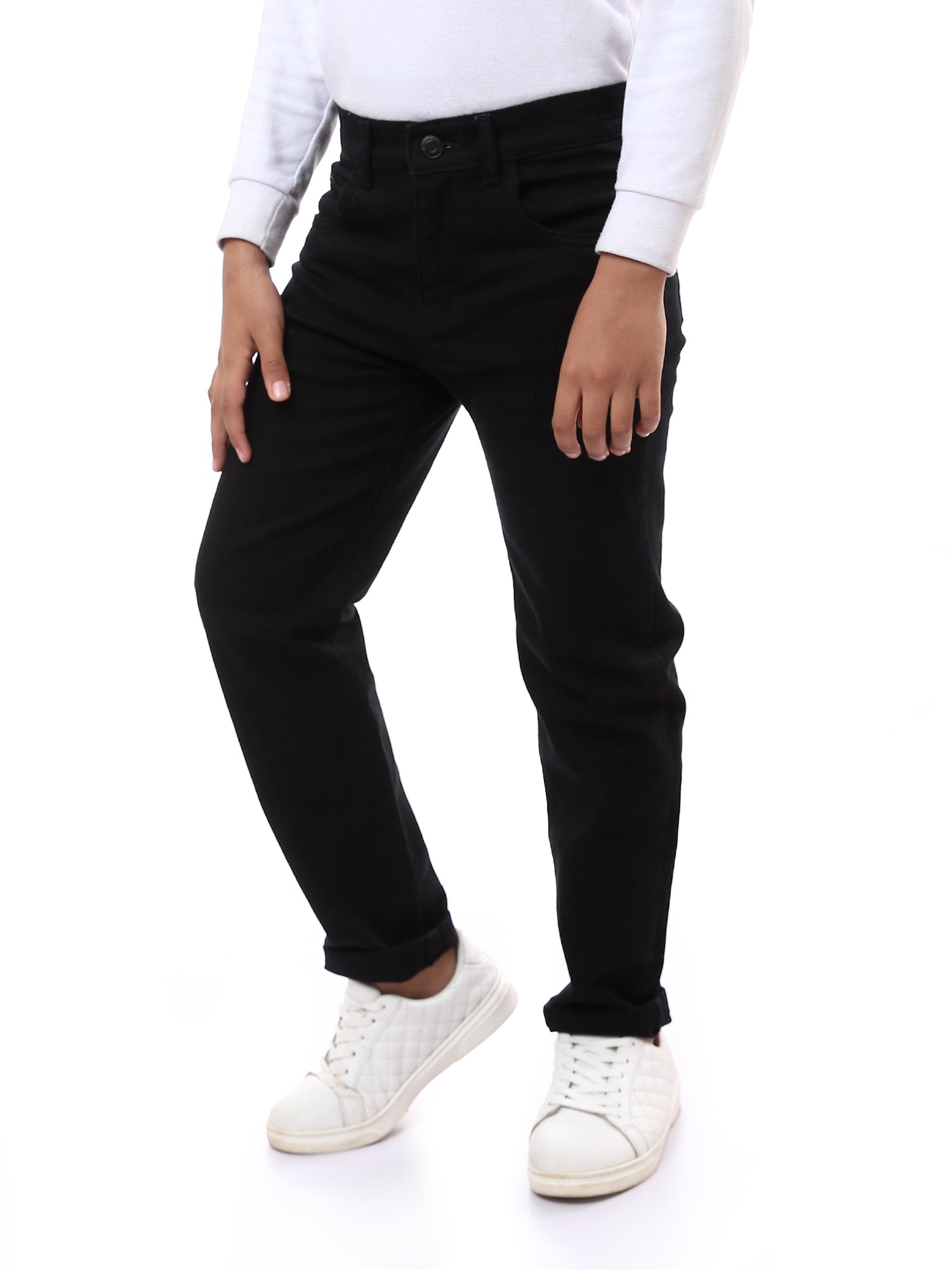 Jean garçon à coupe large avec déchirures tendance pour un look jeune et moderne – JNS23SLCW22652TB1