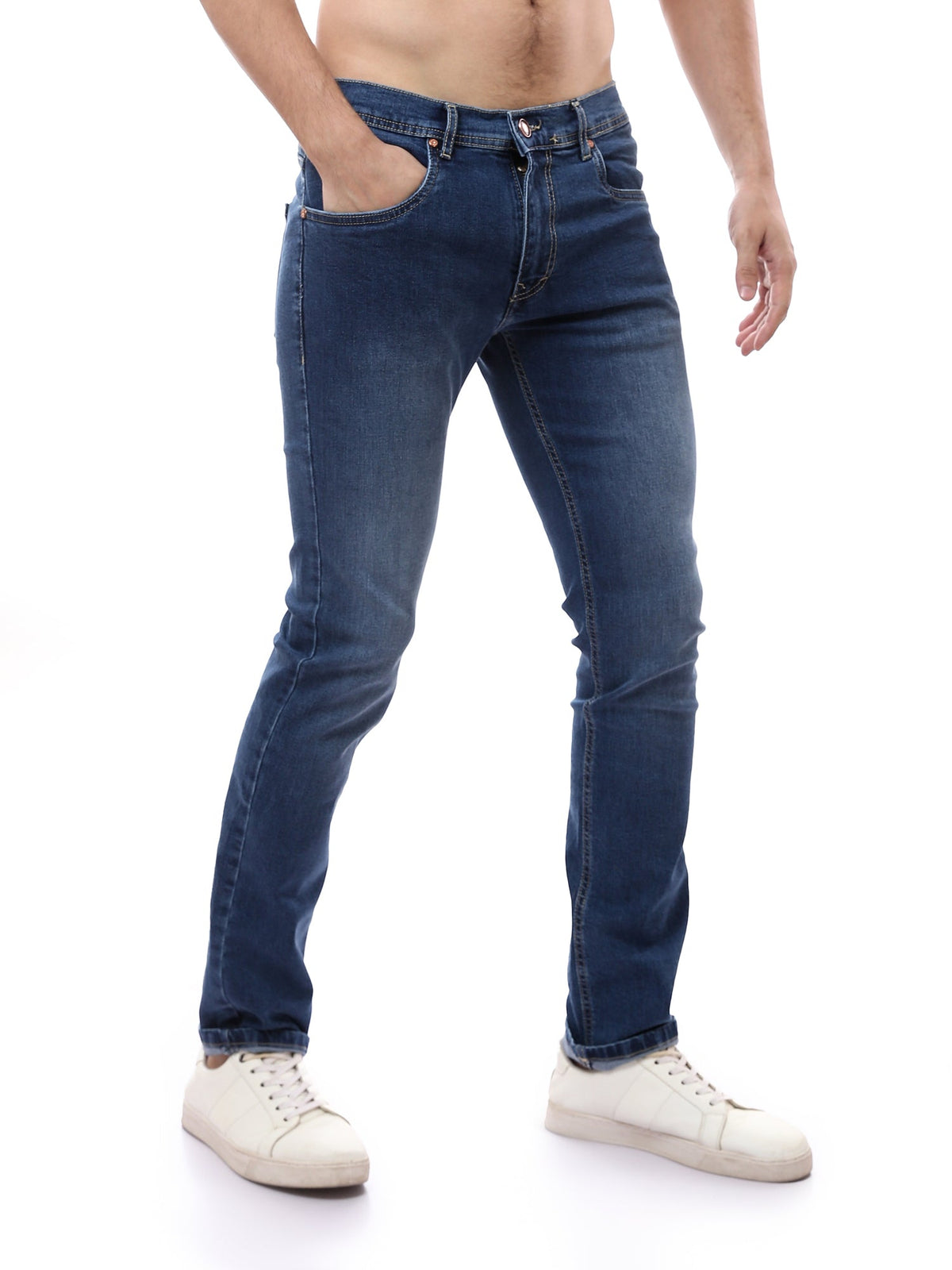 Jean Homme Slim Fit à Effet Délavé Classique - JNS23SSBW22649TM1