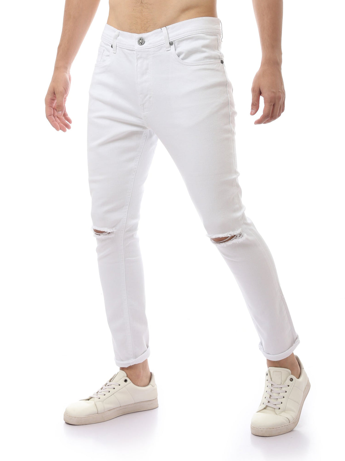 Jean Homme Carrot Fit Destroy – Coupe Moderne et Style Urbain - JNS23SCCW22663TM1