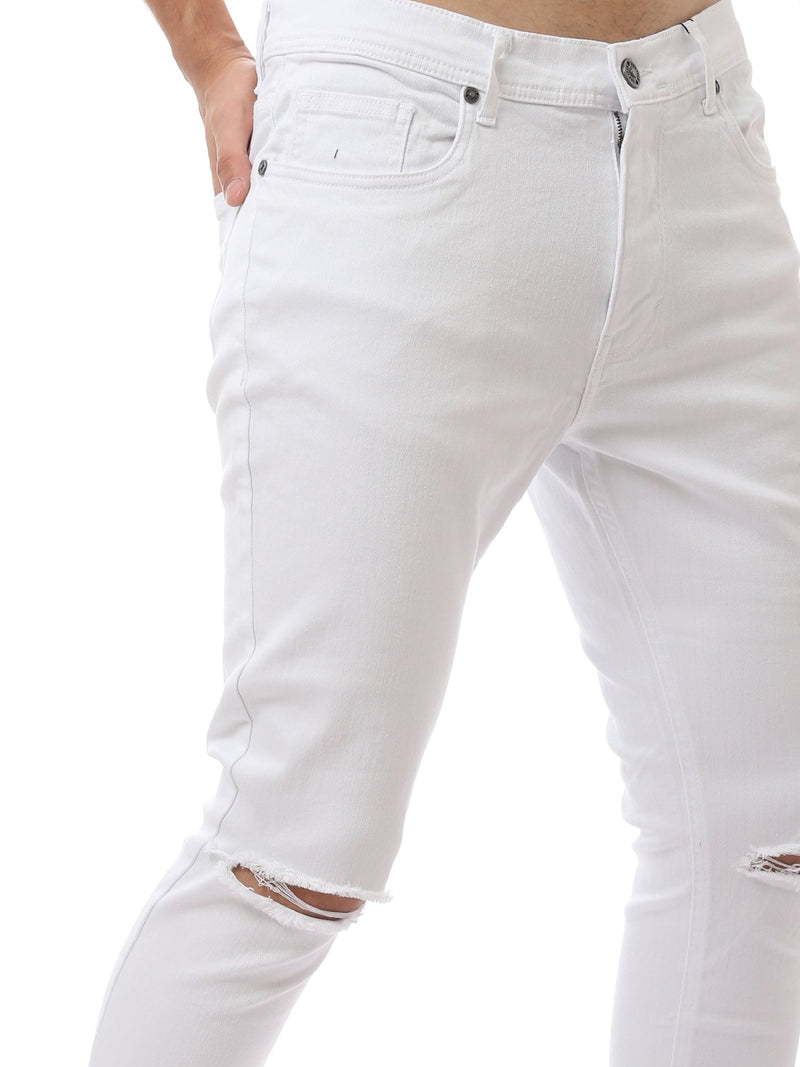 Jean Homme Carrot Fit Destroy – Coupe Moderne et Style Urbain - JNS23SCCW22663TM1
