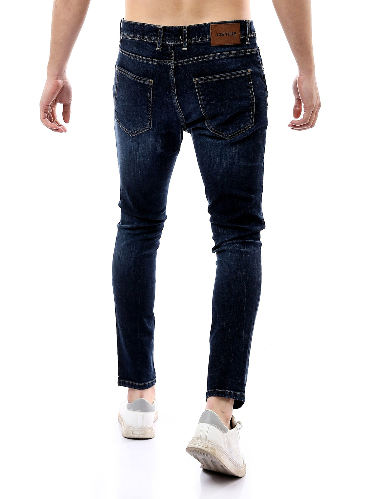 Jean Homme Slim Fit à Effet Délavé et Détails Usés - JNS23WFDN22763TM1