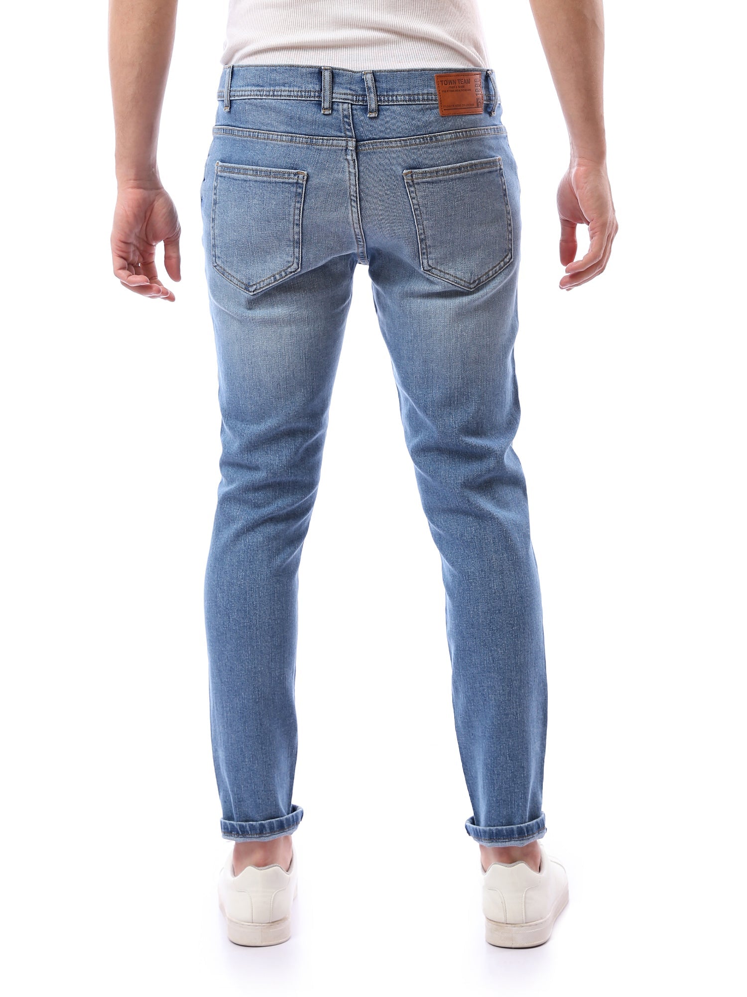 Jean homme slim bleu avec effet usé - JNS23WFDN22733TM1