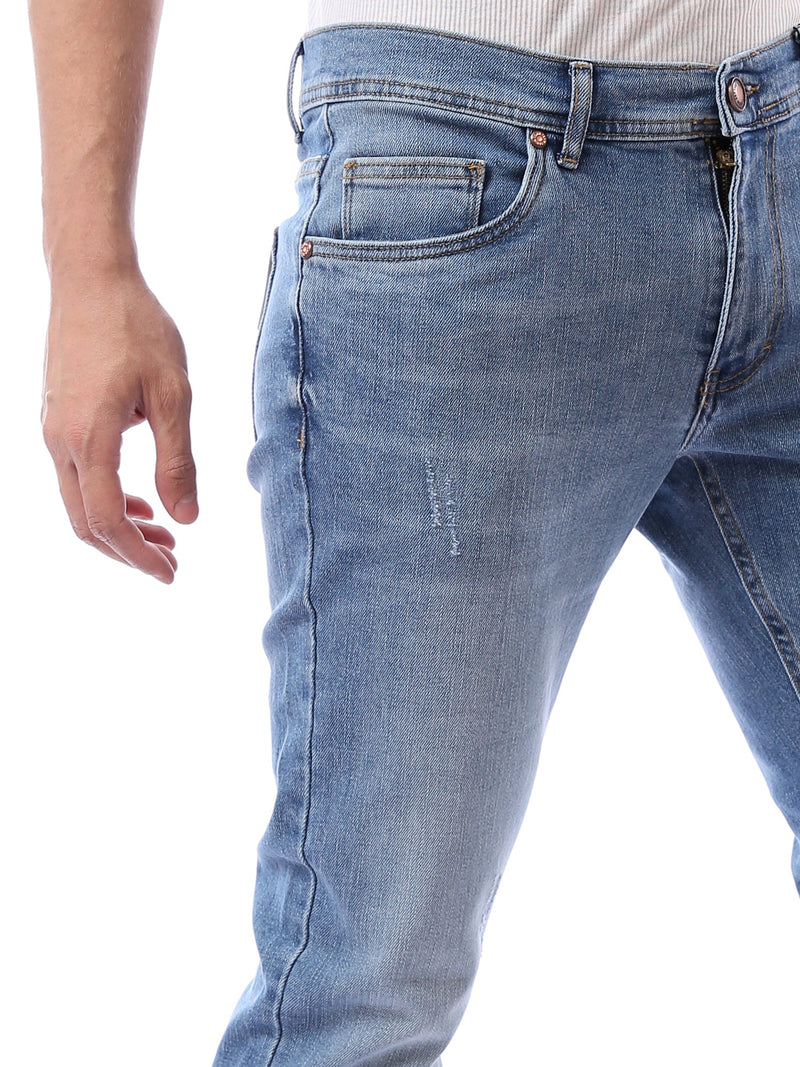 Jean homme slim bleu avec effet usé - JNS23WFDN22733TM1