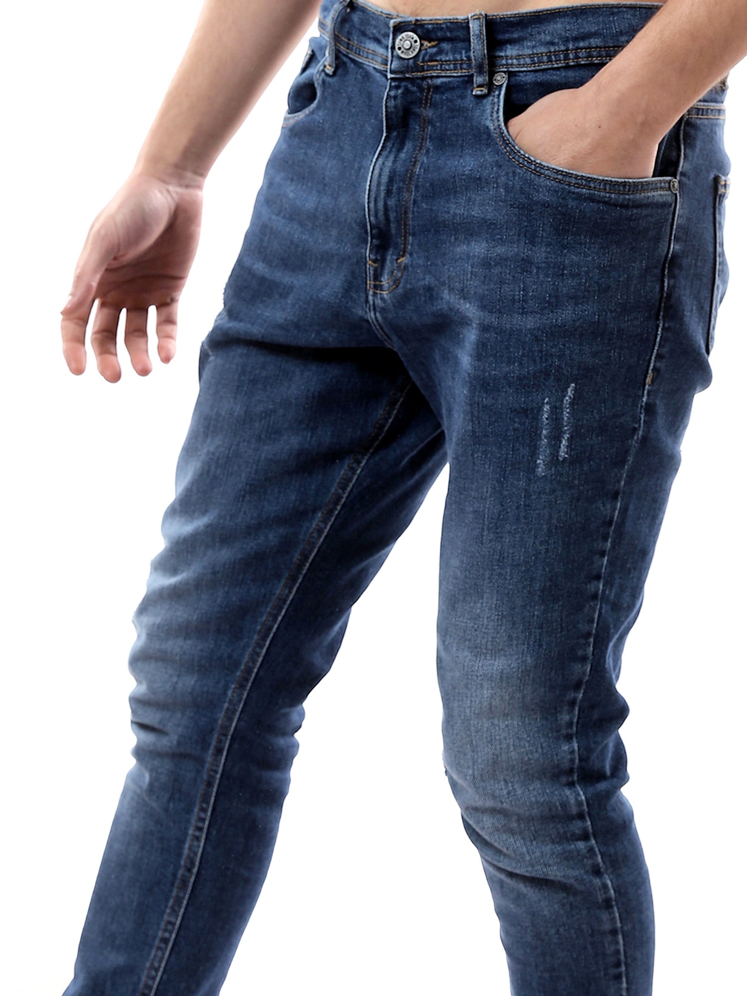 Jean Homme Slim Fit Délavé – Pantalon Denim Stretch - JNS24GCBW22993TM1