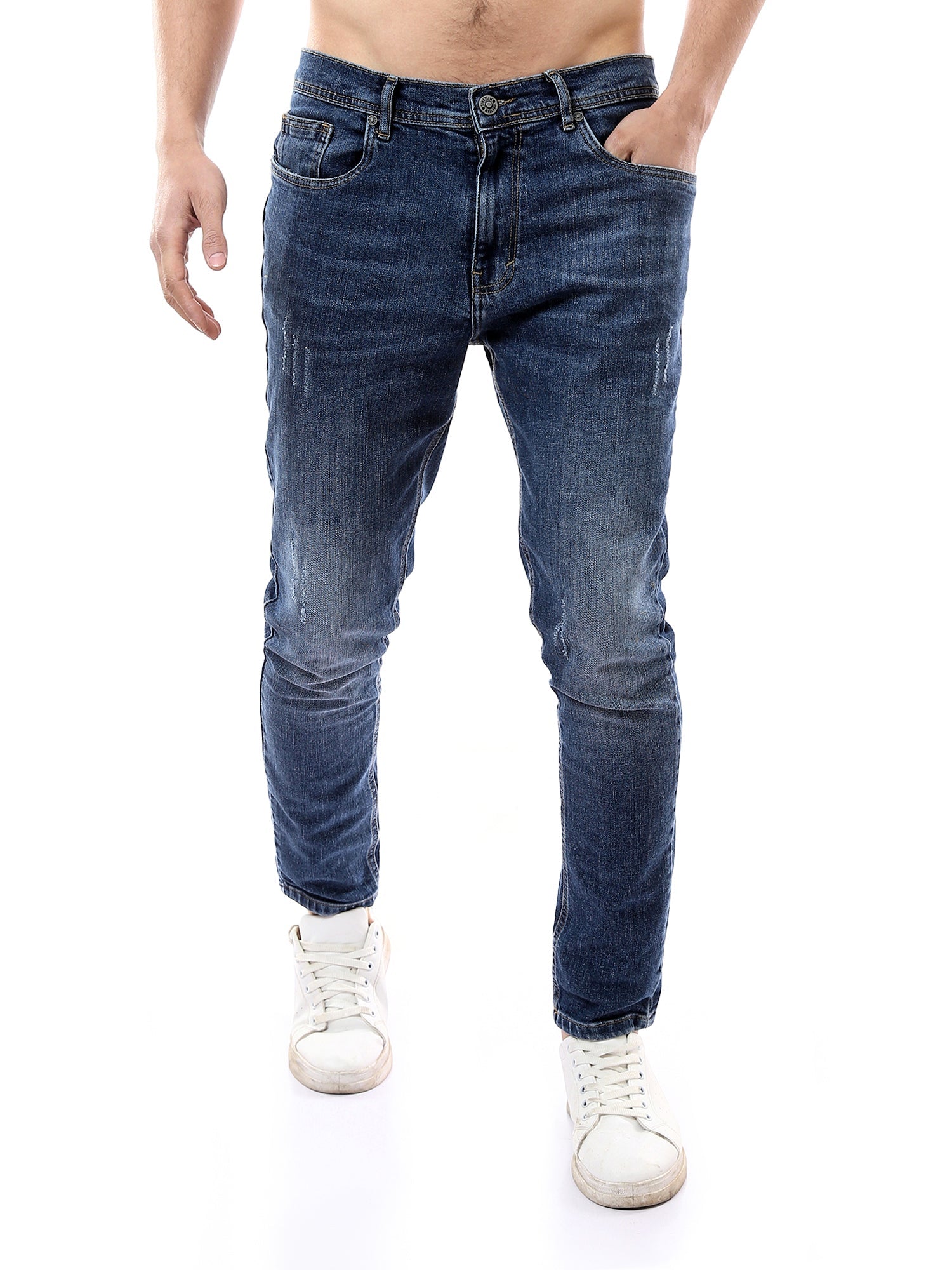 Jean Homme Slim Fit Délavé – Pantalon Denim Stretch - JNS24GCBW22993TM1