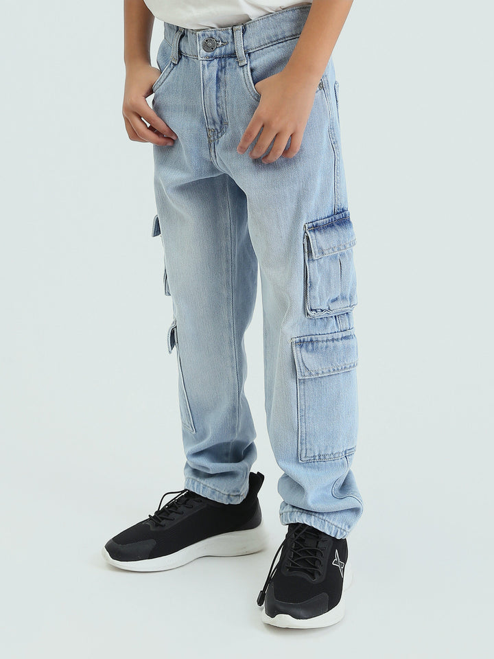 Jean Cargo Garçon Cargo Fit à Poches Multiples - JNS24GCGW31397TB1
