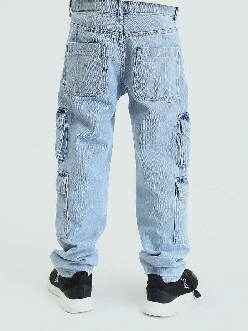 Jean Cargo Garçon Cargo Fit à Poches Multiples - JNS24GCGW31397TB1