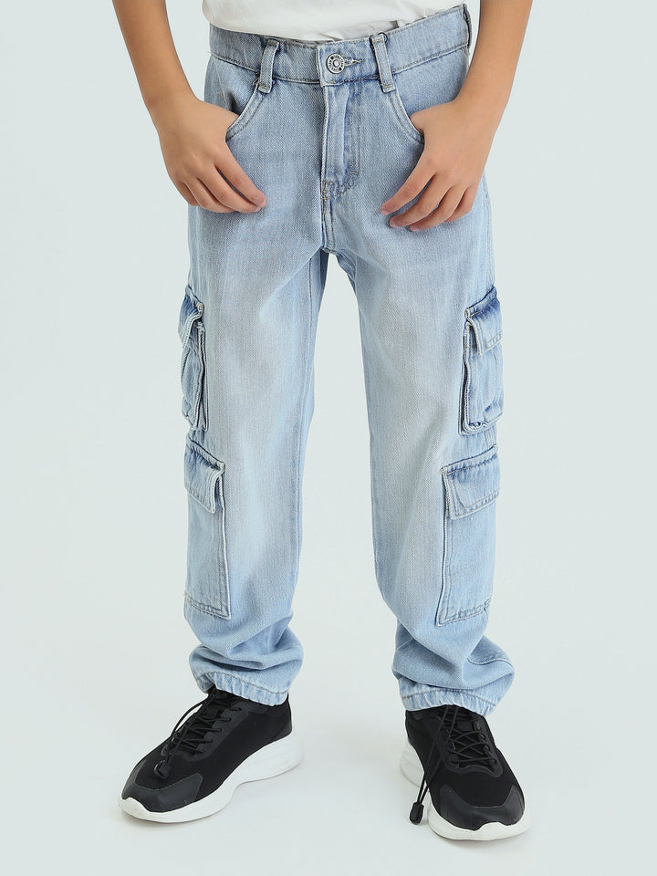 Jean Cargo Garçon Cargo Fit à Poches Multiples - JNS24GCGW31397TB1