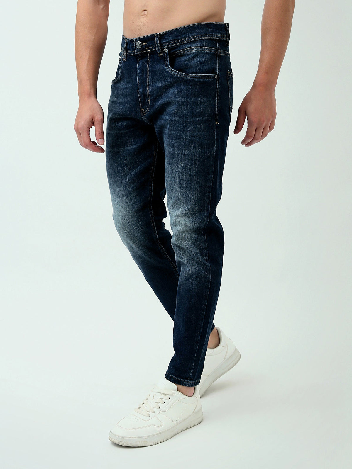 Jean Homme Skinny Cropped Fit – Style Denim Moderne - JNS24GKBW22136TM1