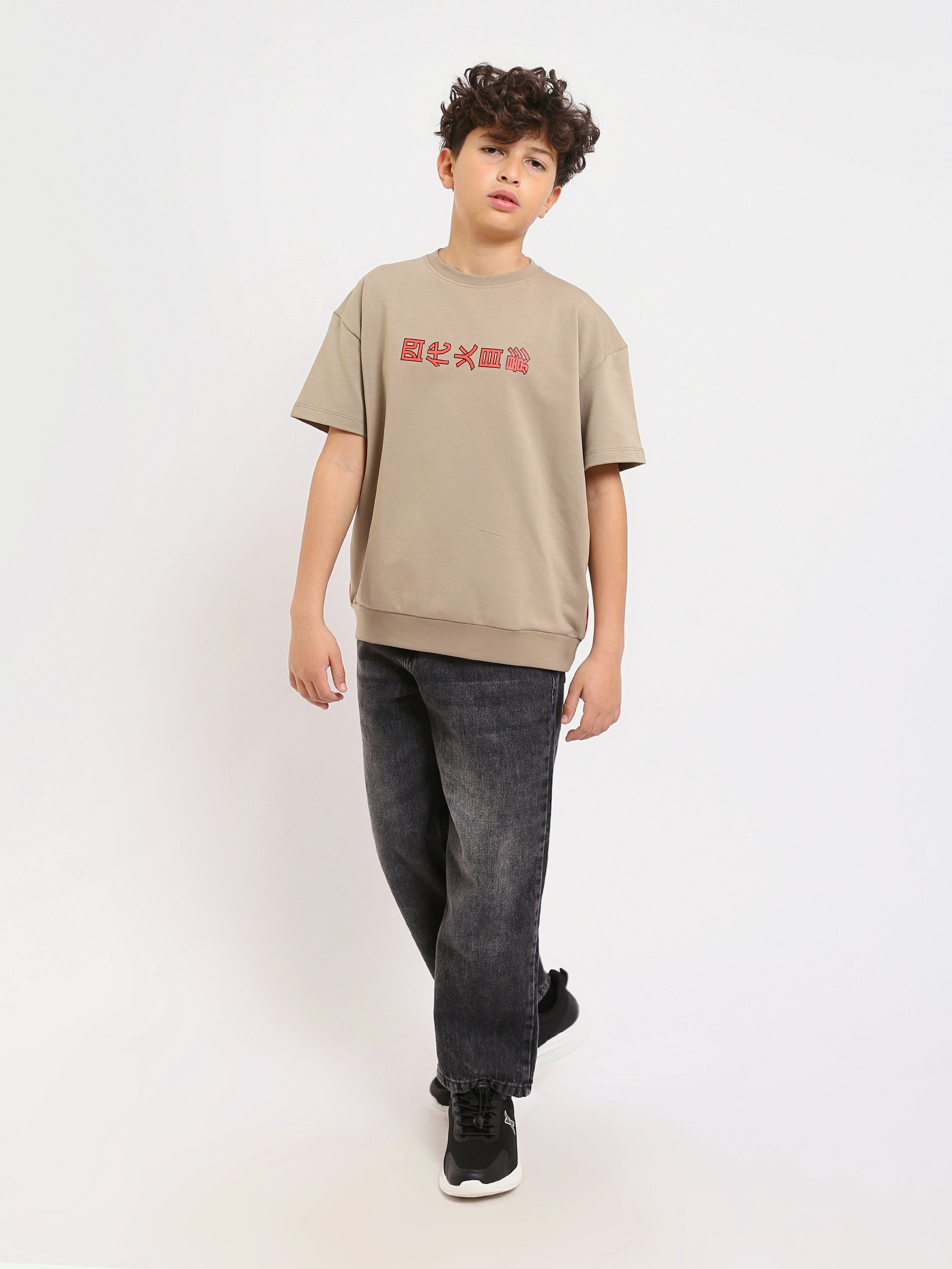 بنطلون أطفال أولادي جينز بقصّة مستقيمة - JNS24GMBW31393TB1