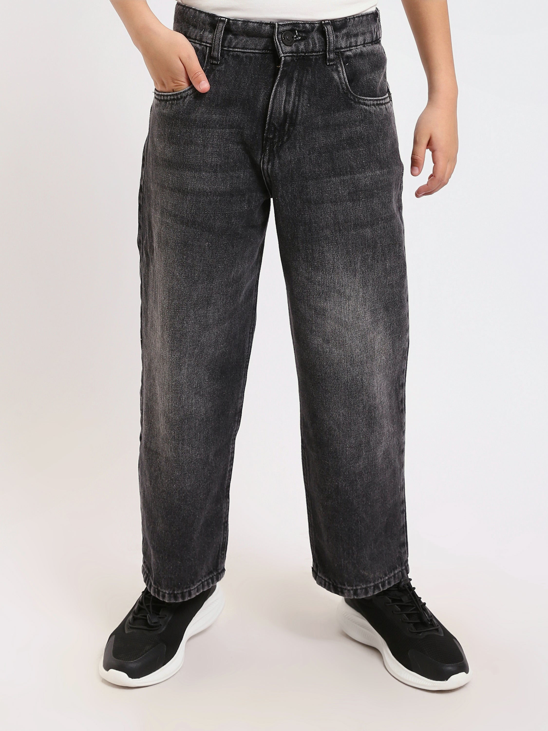 Jean garçon coupe droite (Straight) – taille ajustable - JNS24GMBW31393TB1