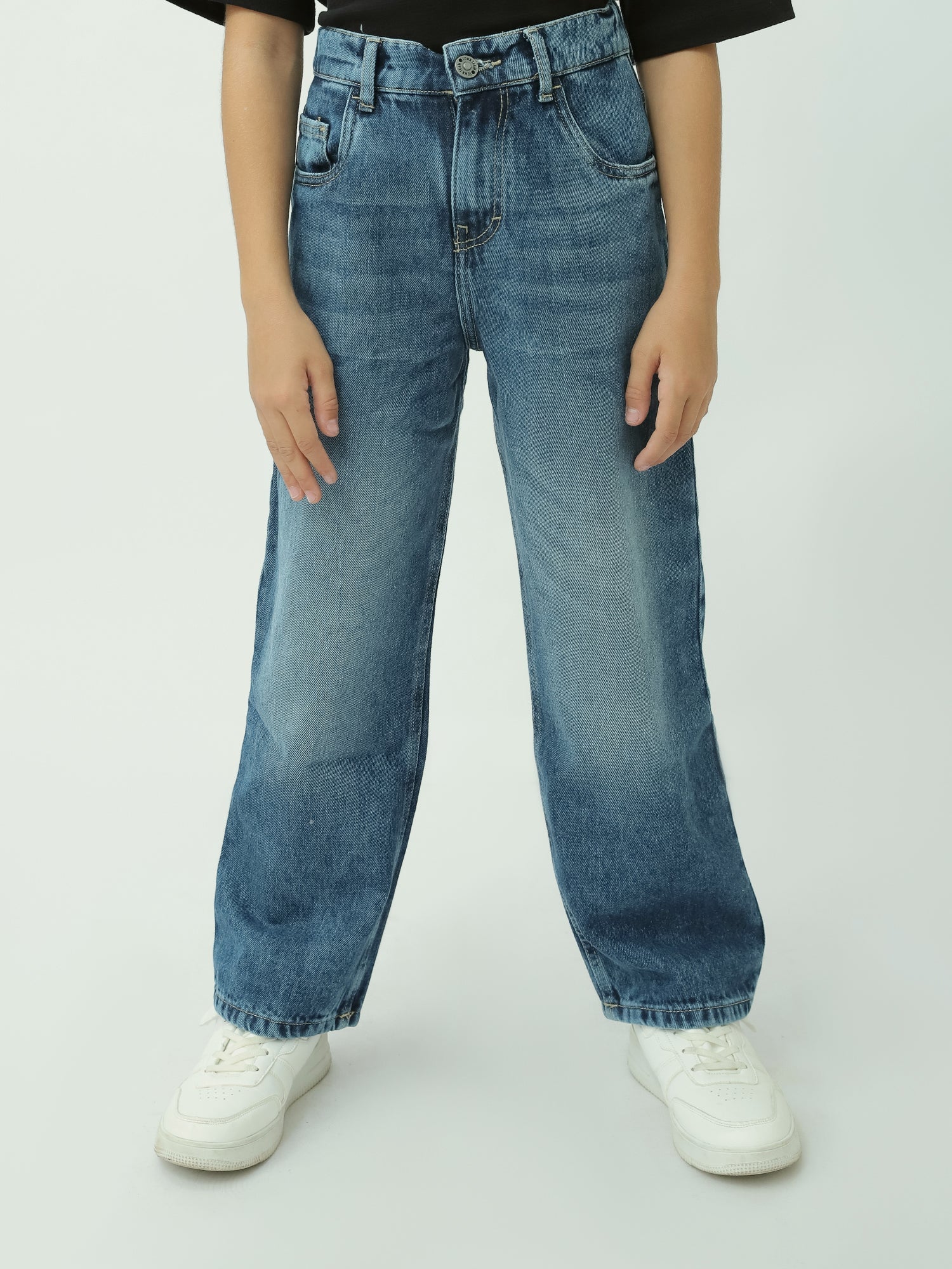 Jean garçon coupe droite (Straight) – taille ajustable - JNS24GMBW31393TB1