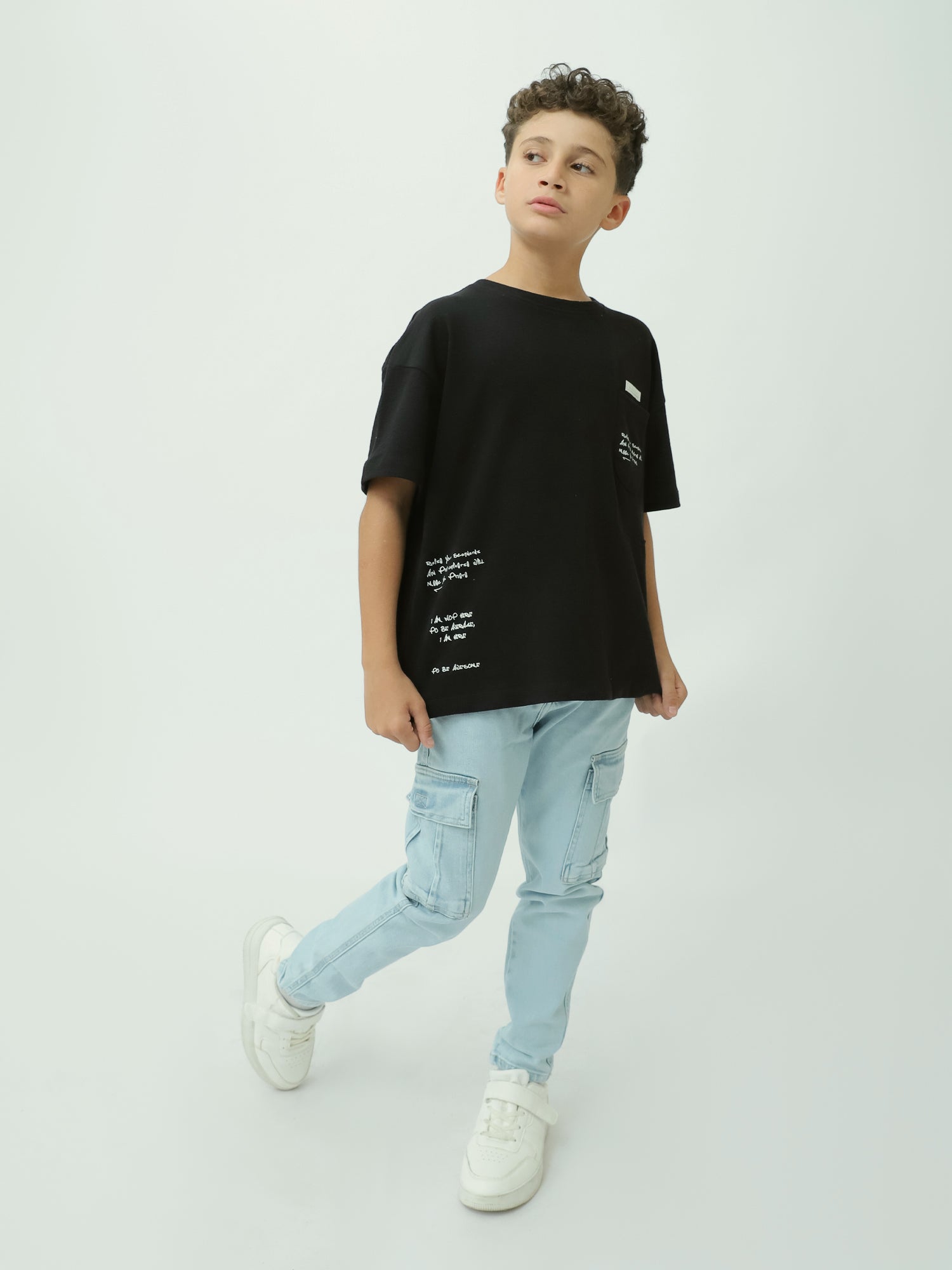 بنطلون جينز كارجو أنيق وعملي مع جيوب جانبية -  JNS24GMGW31381TB1