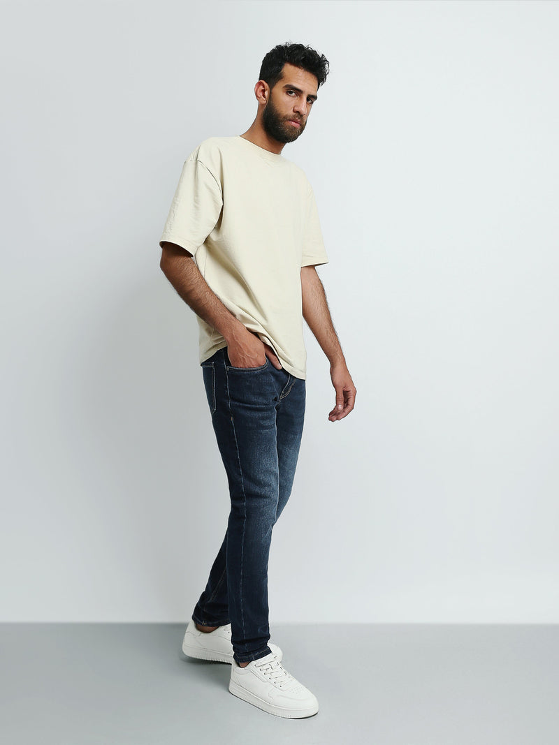 Jean Homme Slim Fit Délavé – Coupe Ajustée & Style Moderne - JNS24GPBW22138TM1