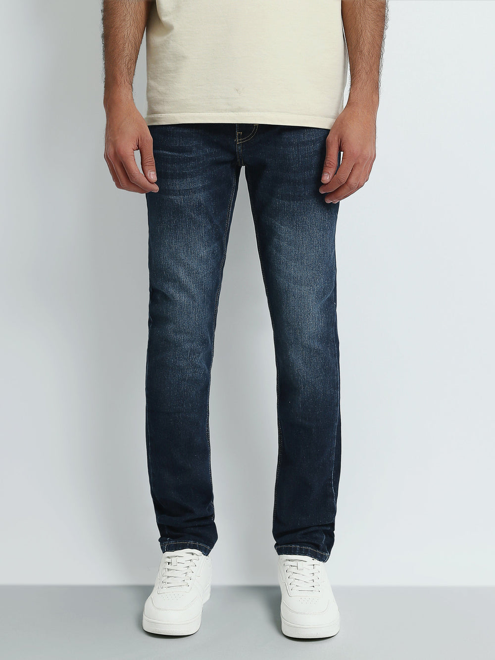 Jean Homme Slim Fit Délavé – Coupe Ajustée & Style Moderne - JNS24GPBW22138TM1