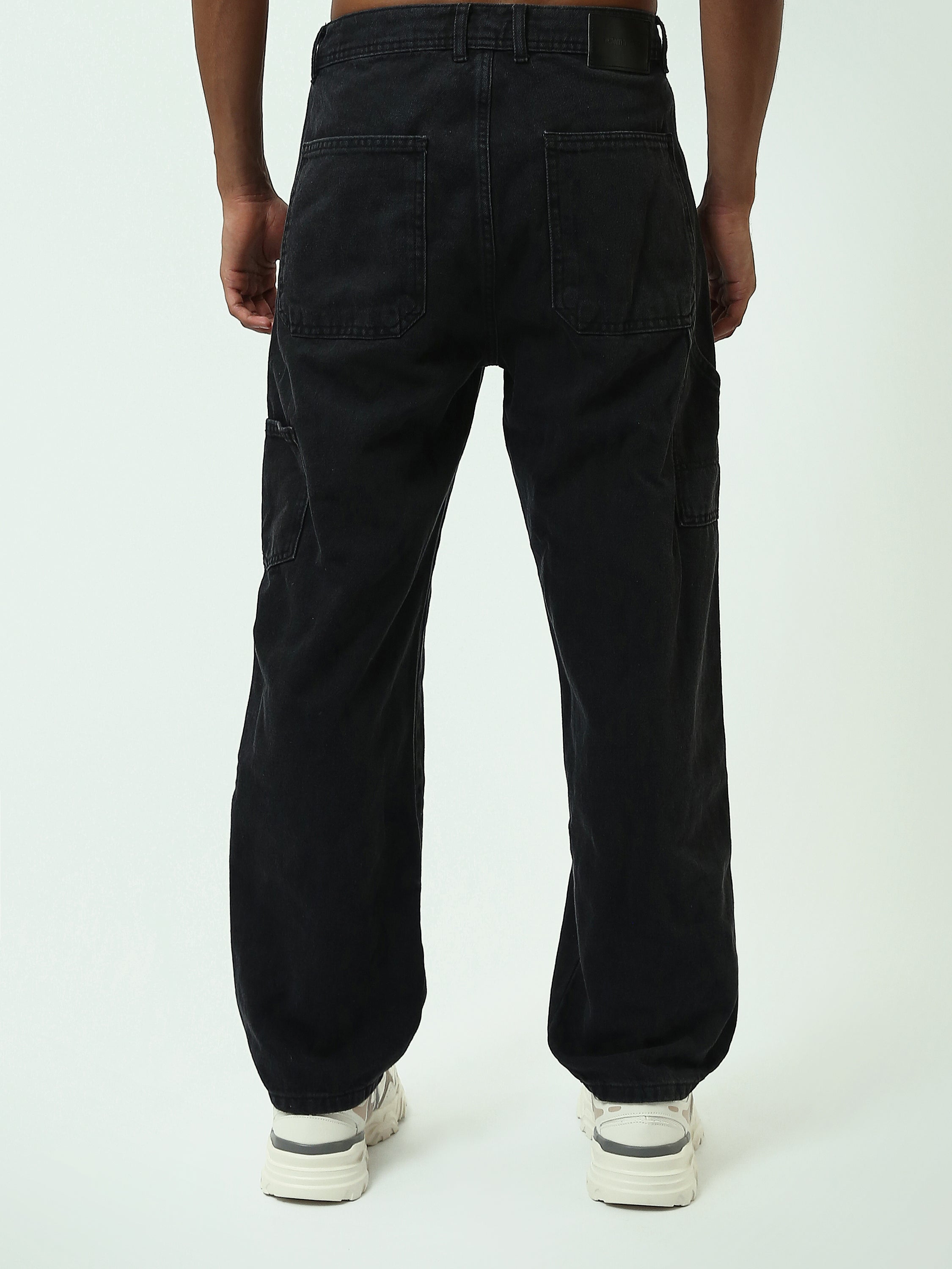 Jean Homme Loose Fit à Effet Délavé et Détails Usés - JNS25GBBP22145TM1