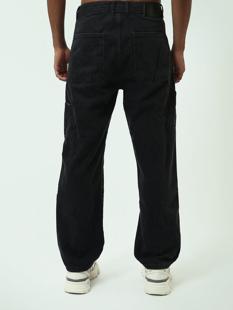 Jean Homme Loose Fit à Effet Délavé et Détails Usés - JNS25GBBP22145TM1
