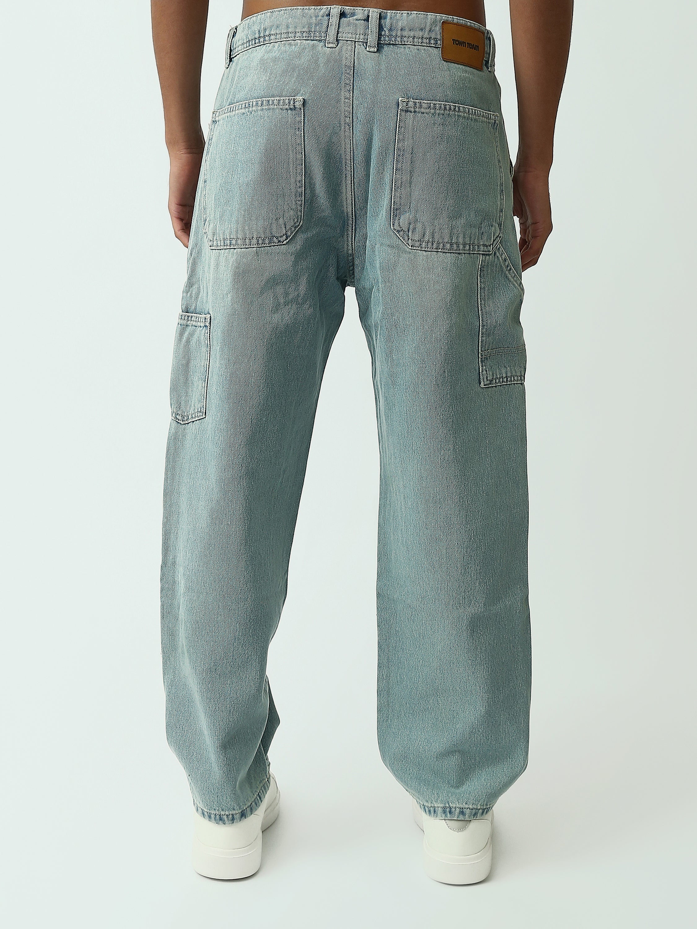 Jean Homme Loose Fit à Effet Délavé et Détails Usés - JNS25GBBP22145TM1