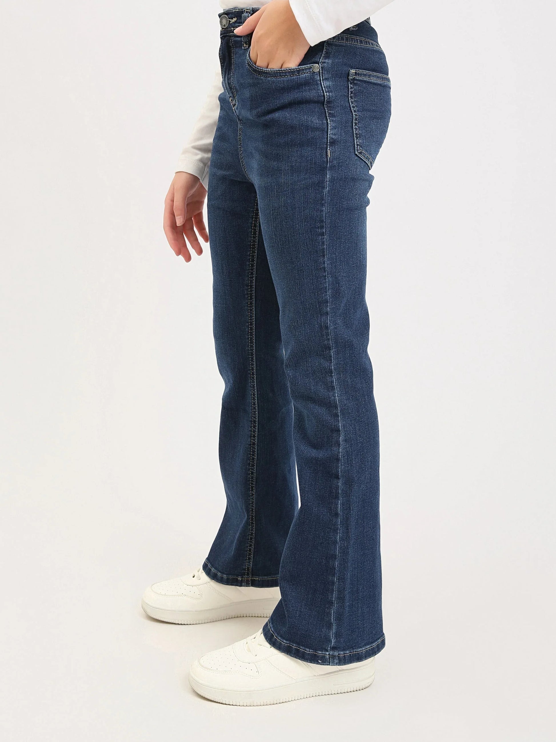 Jean fille ado coupe flare – JNS25GBIW72056MR1 - Justyol