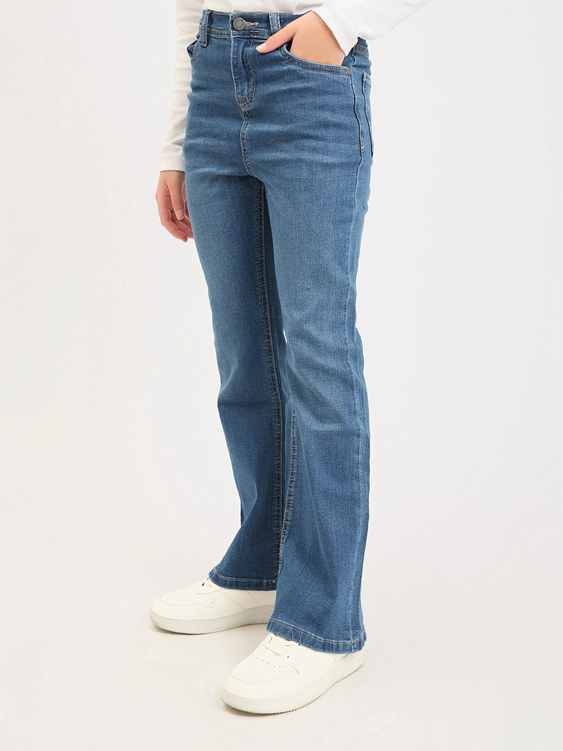 Jean fille ado coupe flare – JNS25GBIW72056MR1 - Justyol