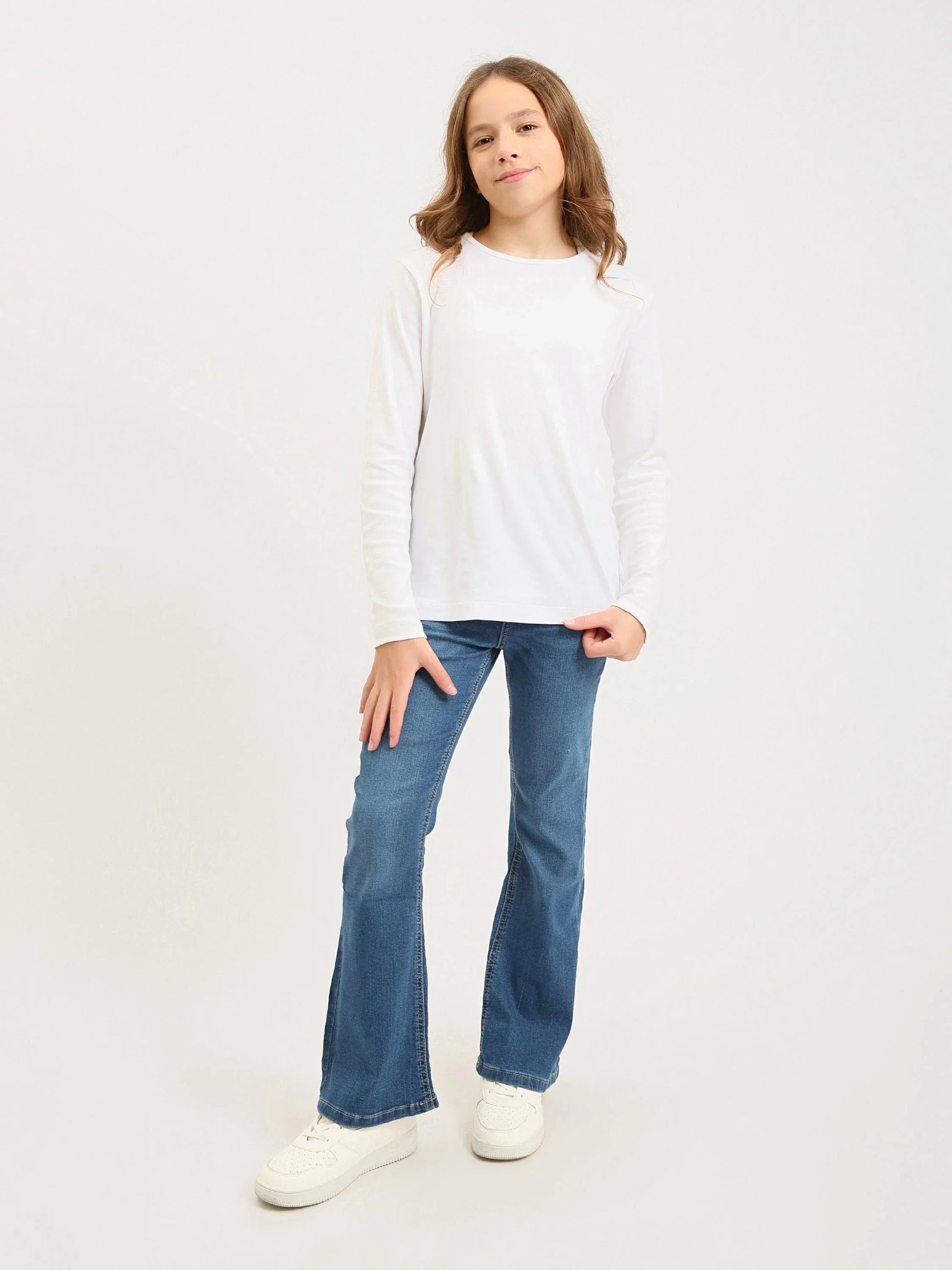 Jean fille ado coupe flare – JNS25GBIW72056MR1 - Justyol