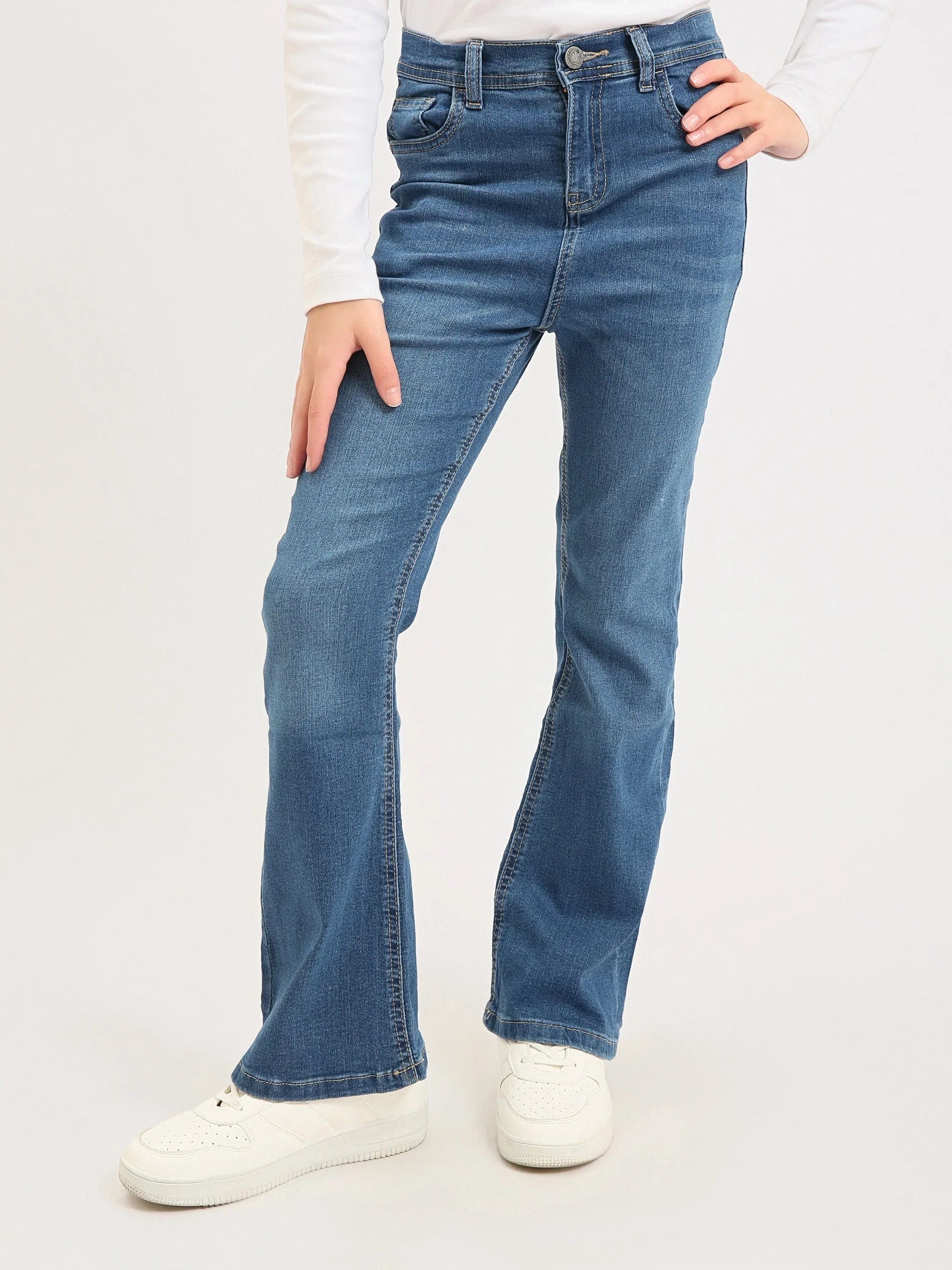 Jean fille ado coupe flare – JNS25GBIW72056MR1 - Justyol