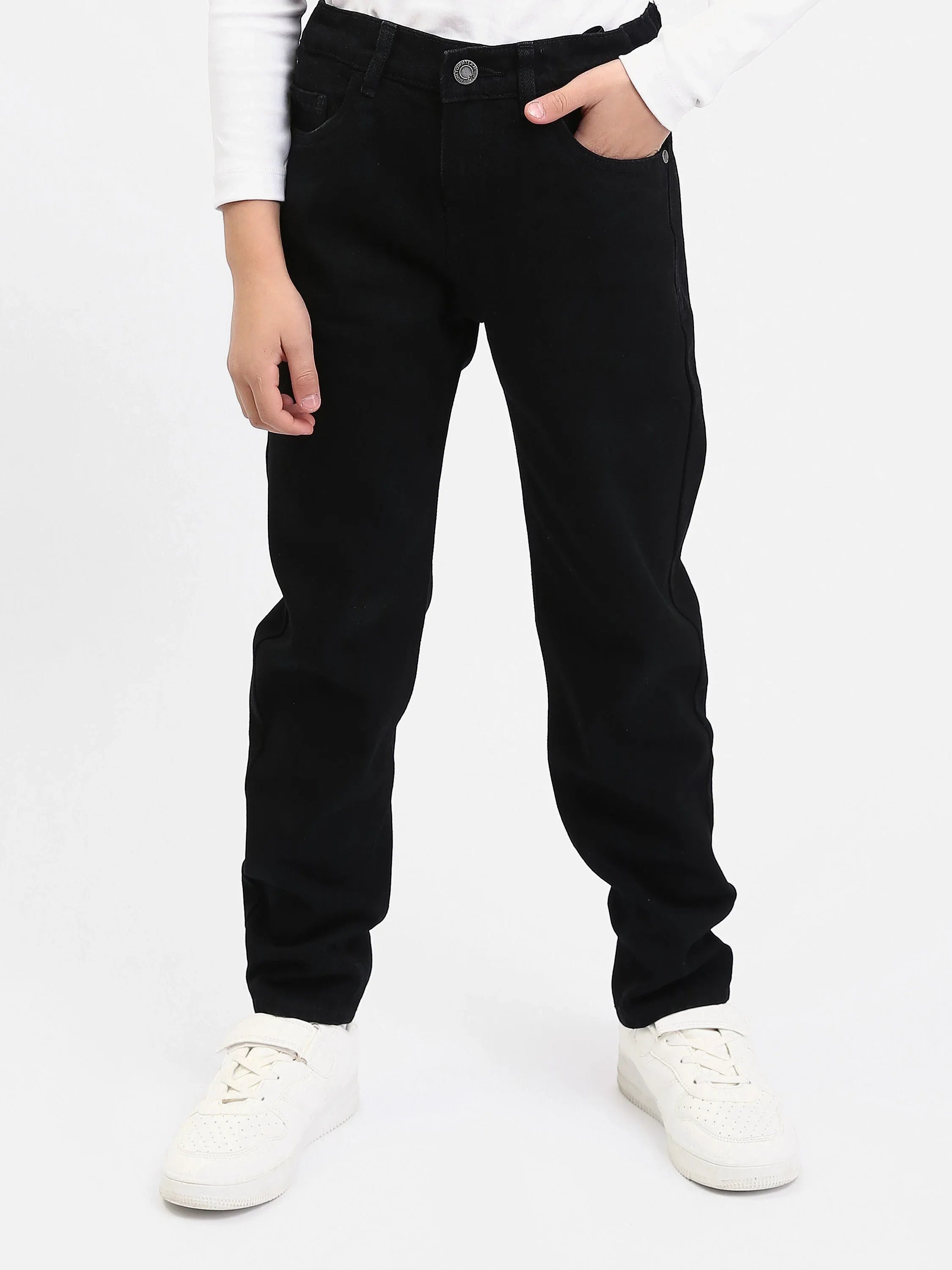 Jean Ado Garçon Coupe Droite – Denim Confortable - JNS25GMBW76701MJ1 - Justyol