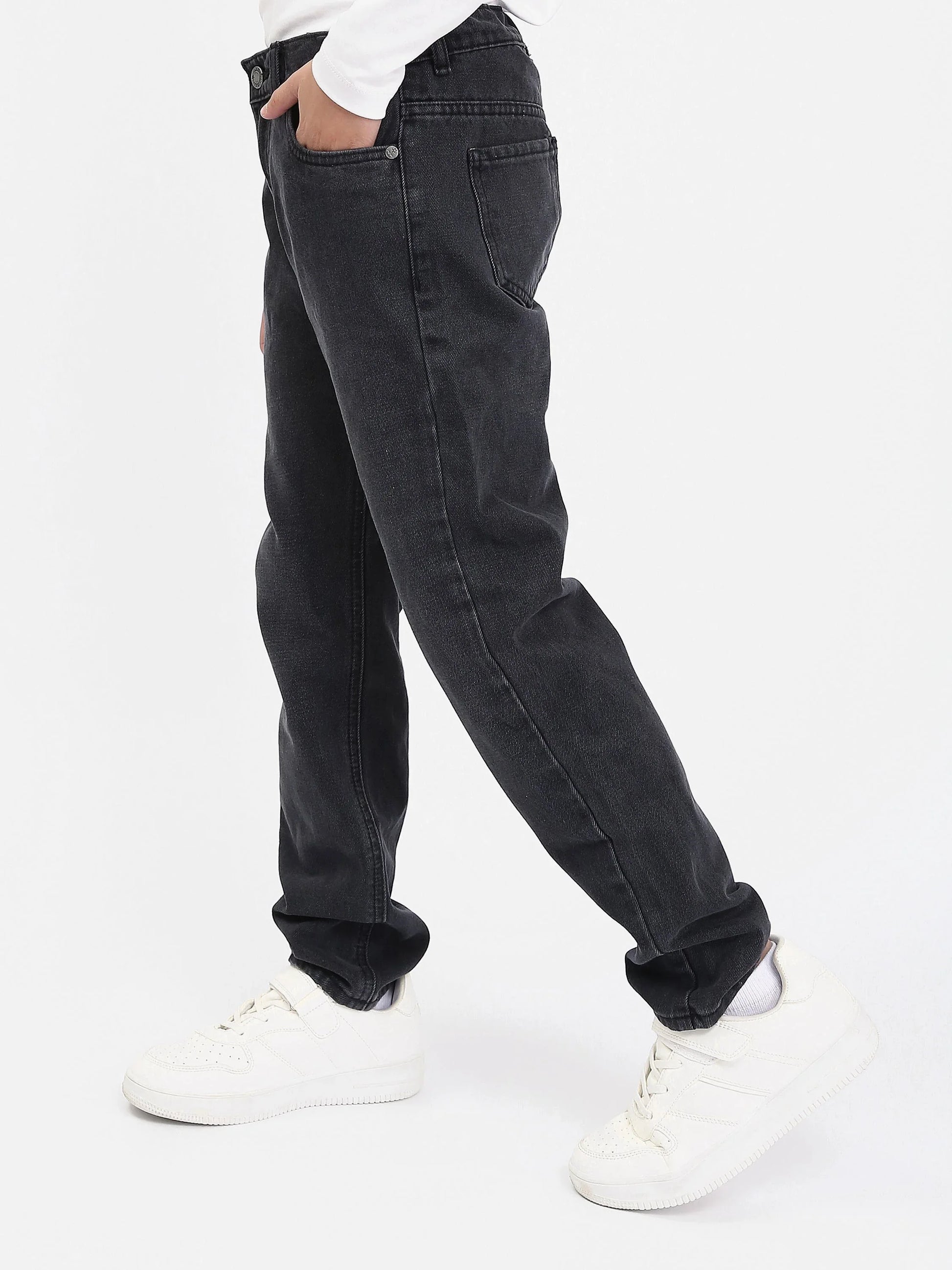 Jean Ado Garçon Coupe Droite – Denim Confortable - JNS25GMBW76701MJ1 - Justyol